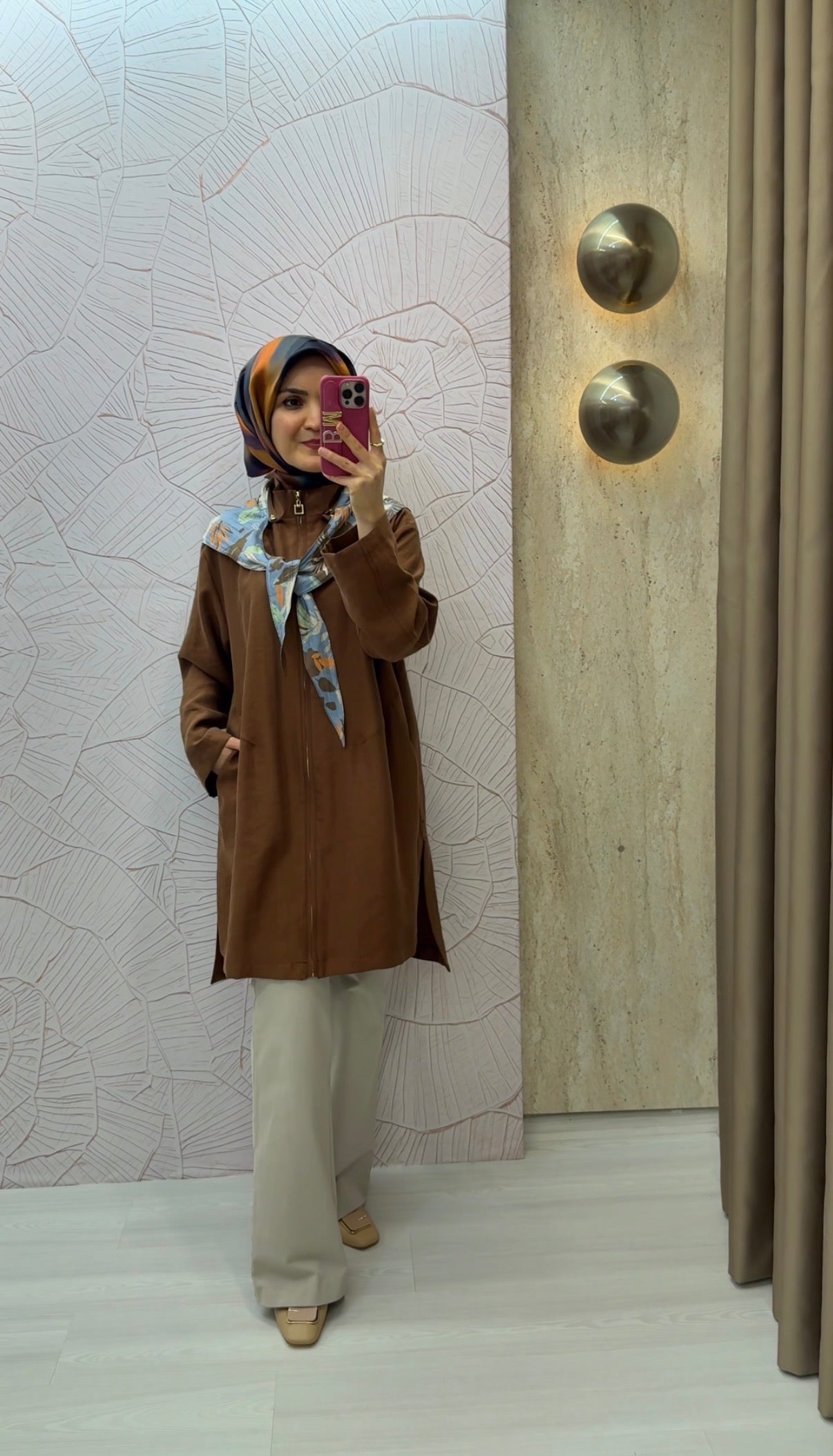 NİHAN Fular Kapşonlu Oversize Tencel Kap / 4129