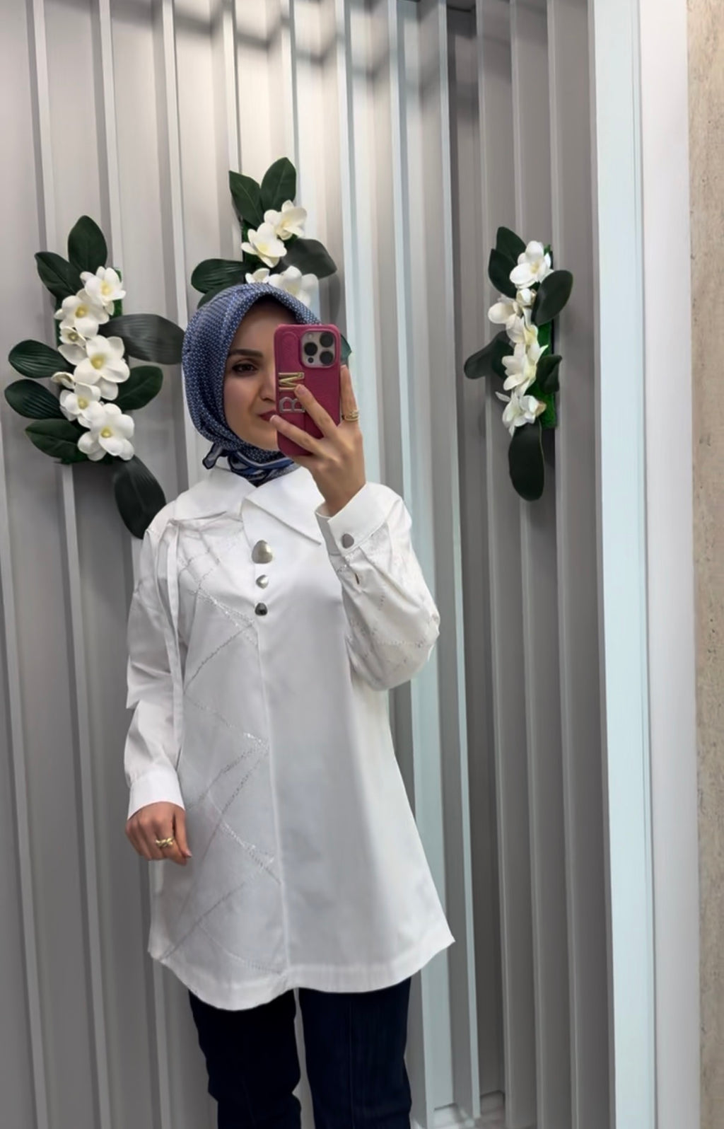 NİHAN Pul Dikişli Pamuk Tunik / 4232