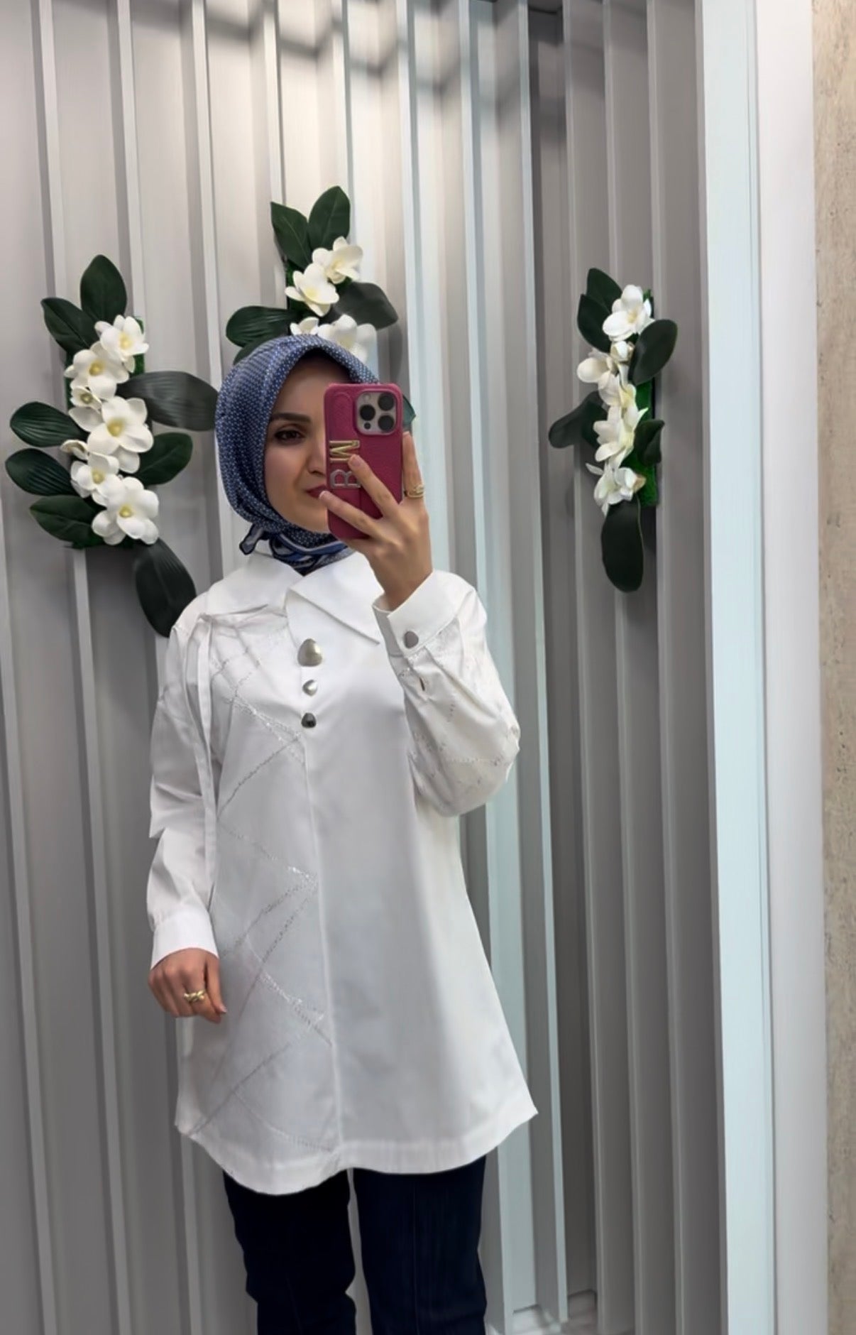 NİHAN Pul Dikişli Pamuk Tunik / 4232