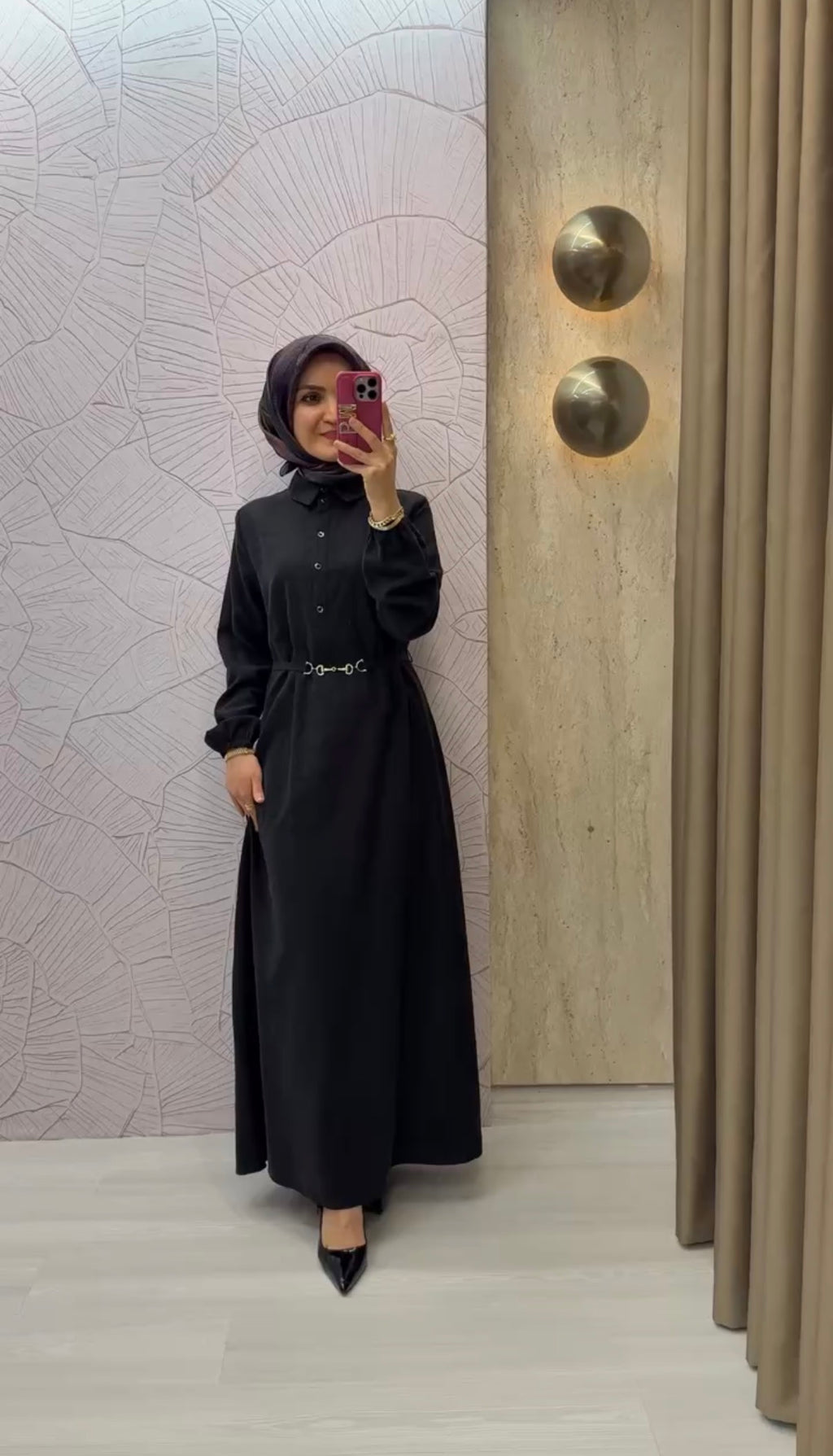 NİHAN Yarım Patlı Kuşaklı Elbise / 3294