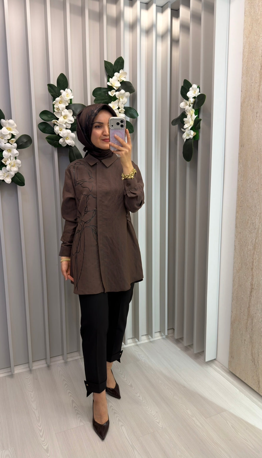 KAYRA Floral Baskı Viskon Tunik / 81012