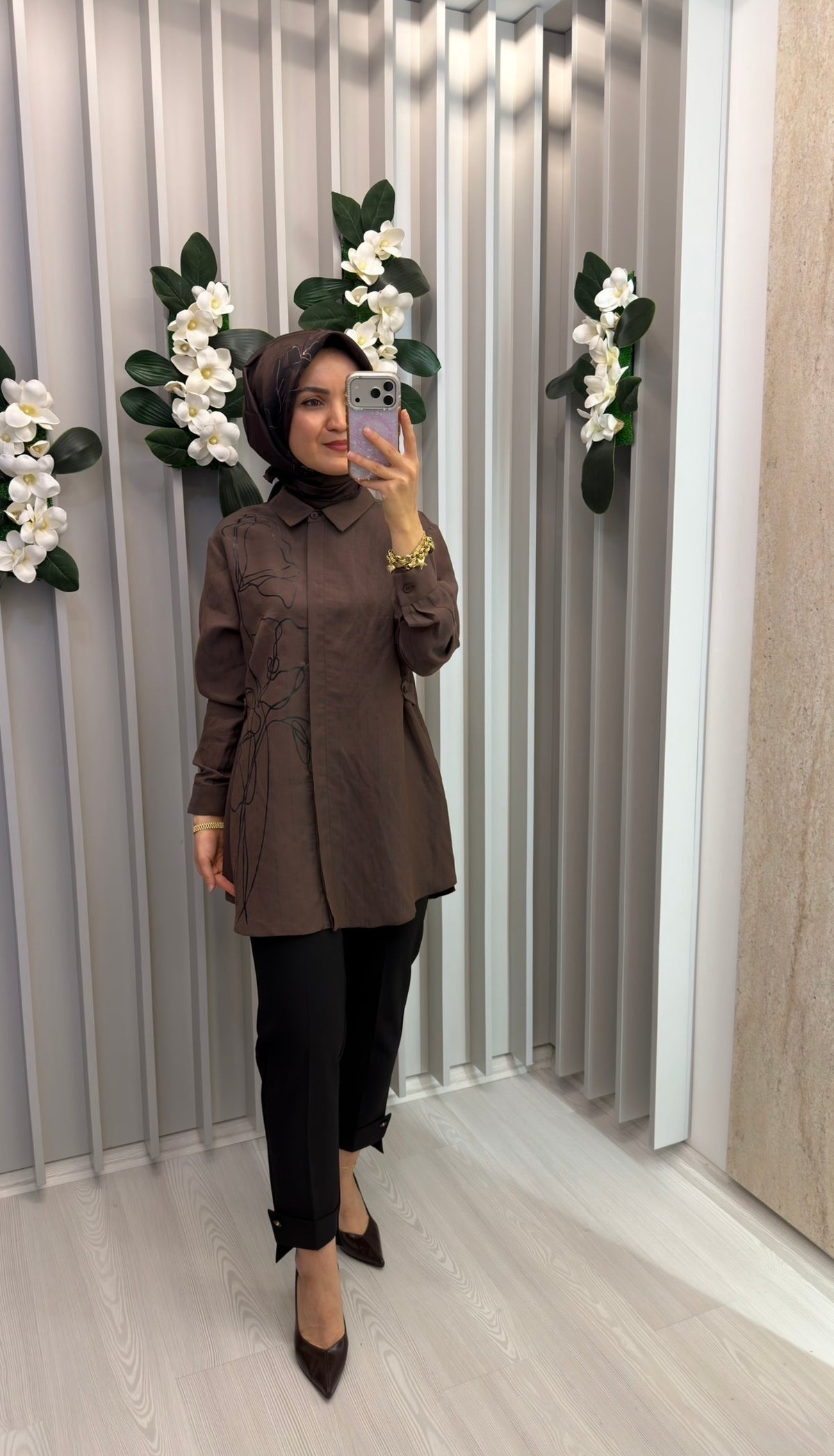 KAYRA Floral Baskı Viskon Tunik / 81012
