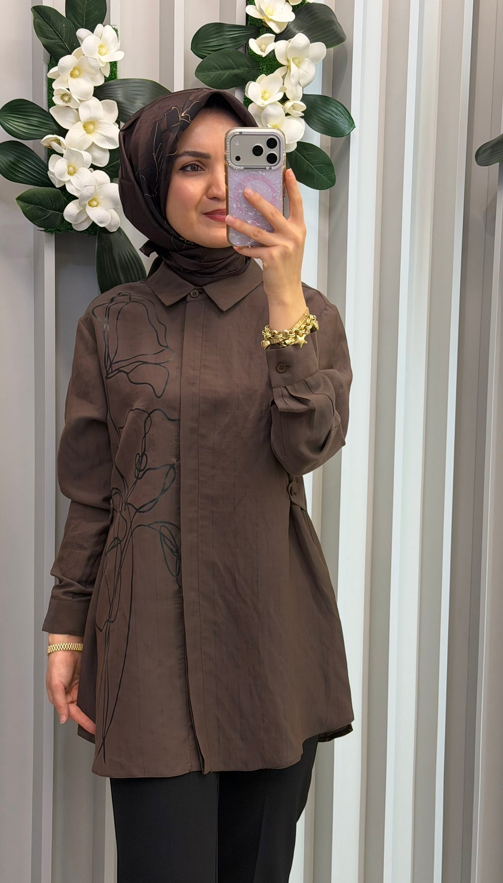 KAYRA Floral Baskı Viskon Tunik / 81012