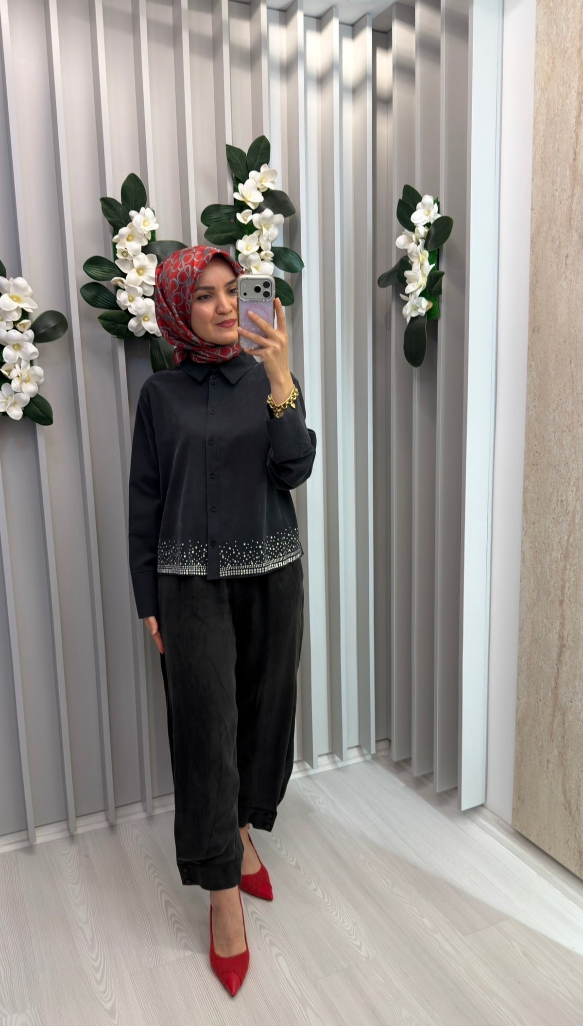 KAYRA Taş Detaylı Gömlek / 71010A