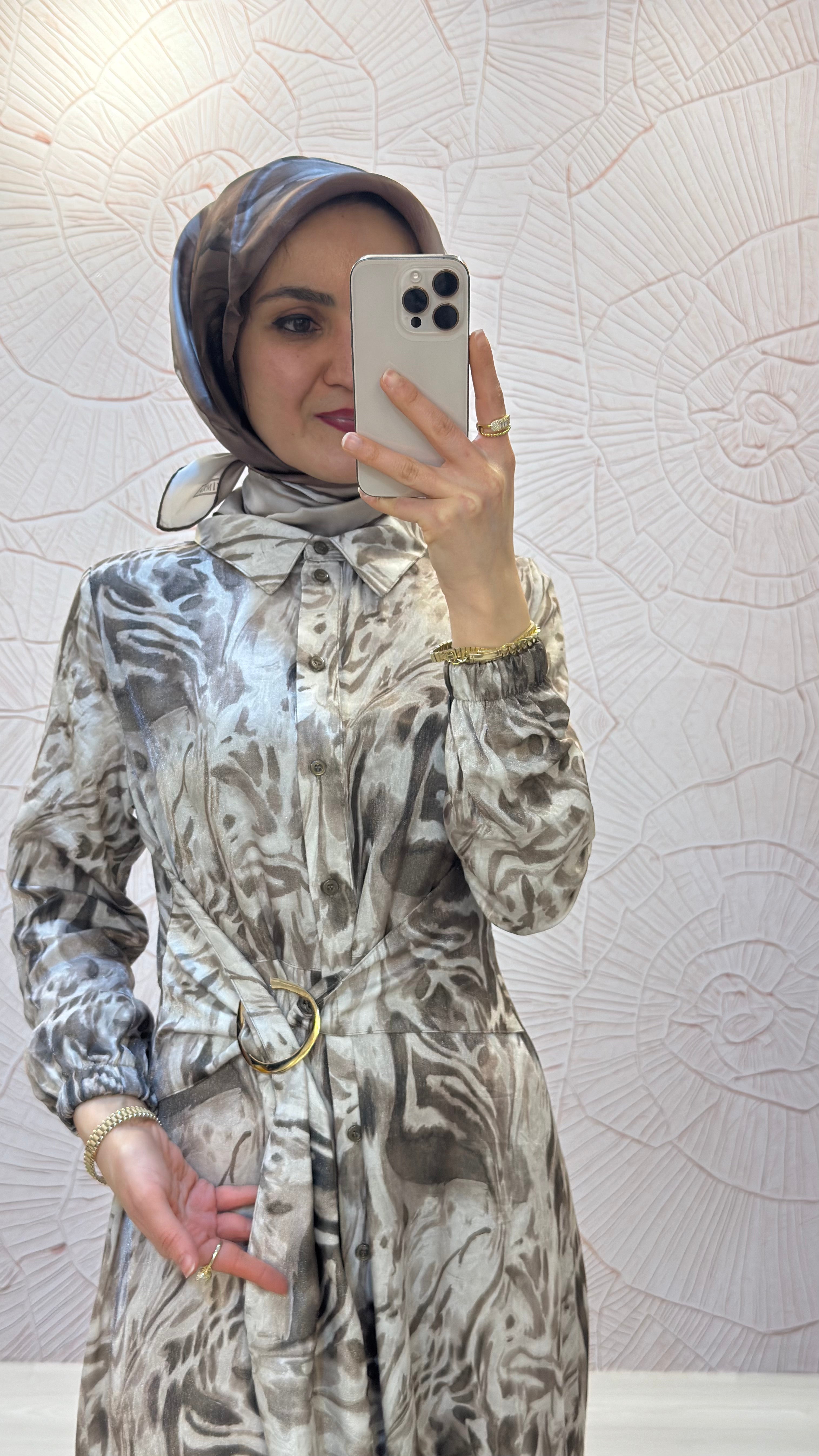 NİHAN Kemer Toka Detaylı Şık Viskon Elbise / 4260