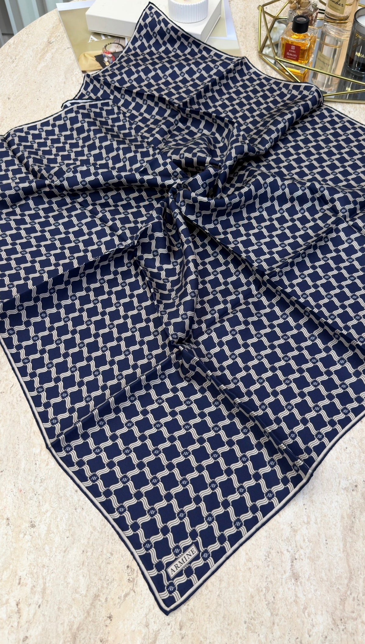 ARMİNE Saf İpek Twill Eşarp 9636D