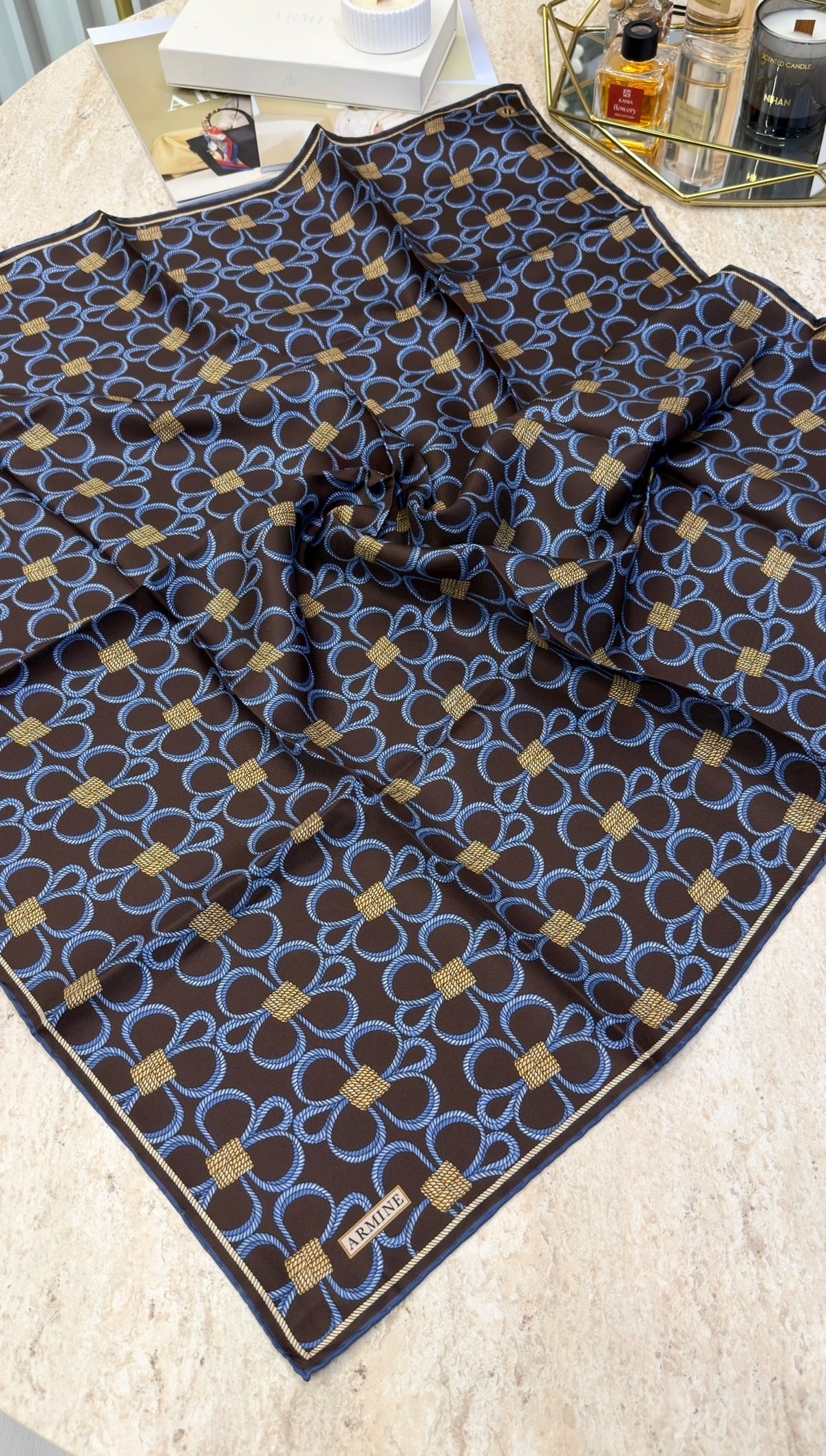 ARMİNE Saf İpek Twill Eşarp 9638D