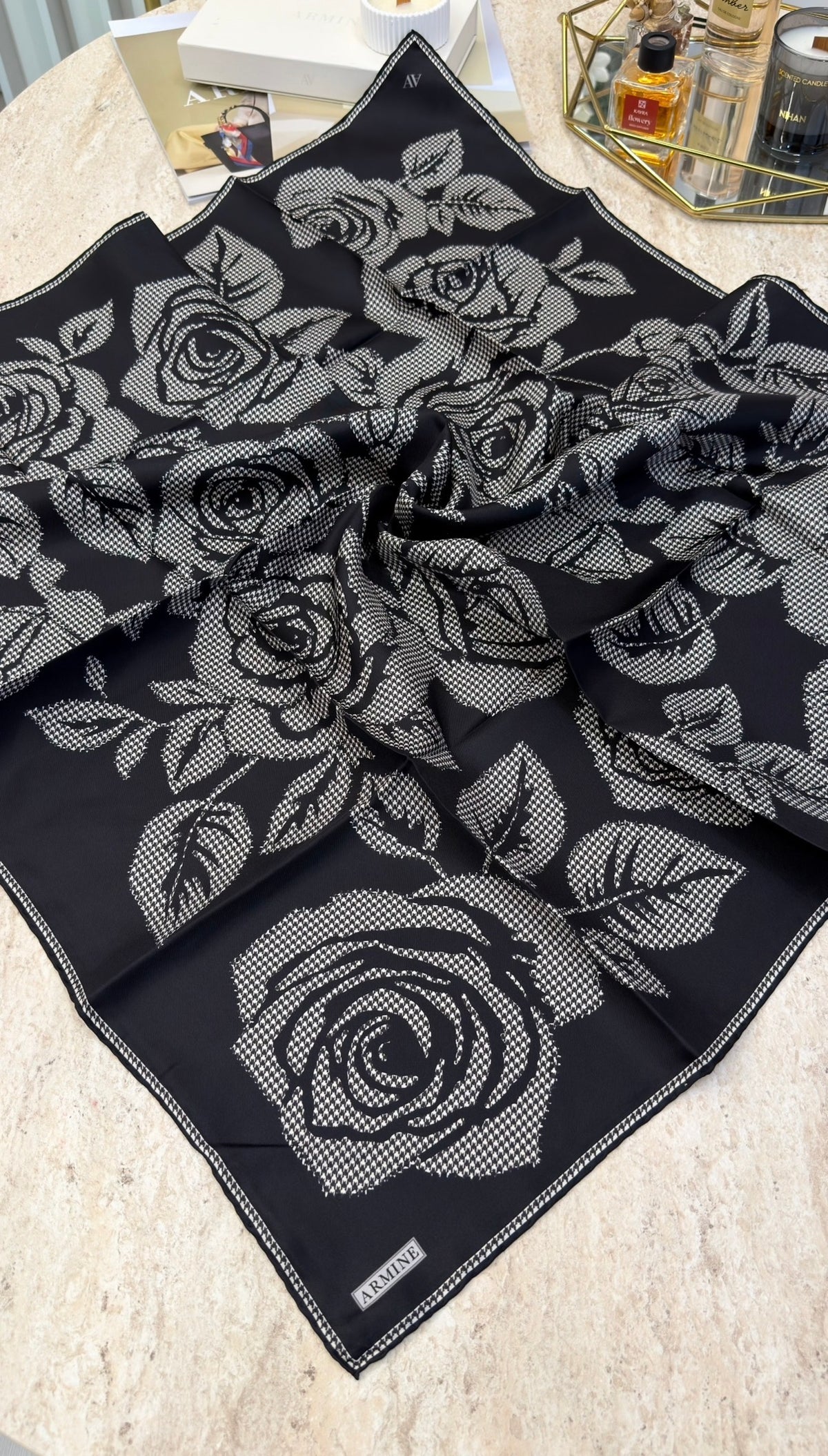 ARMİNE Saf İpek Twill Eşarp 9645D