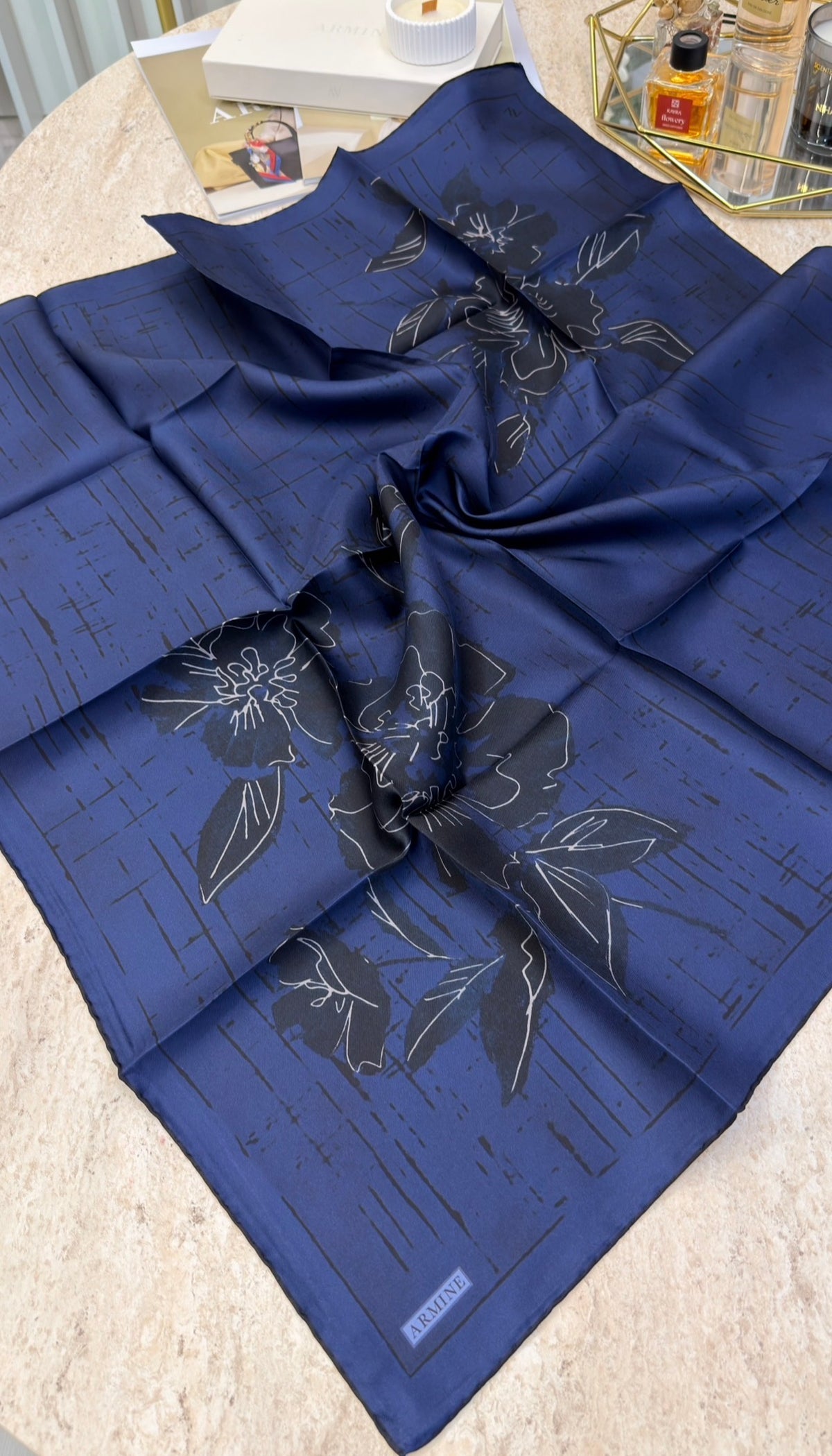 ARMİNE Saf İpek Twill Eşarp 9617D