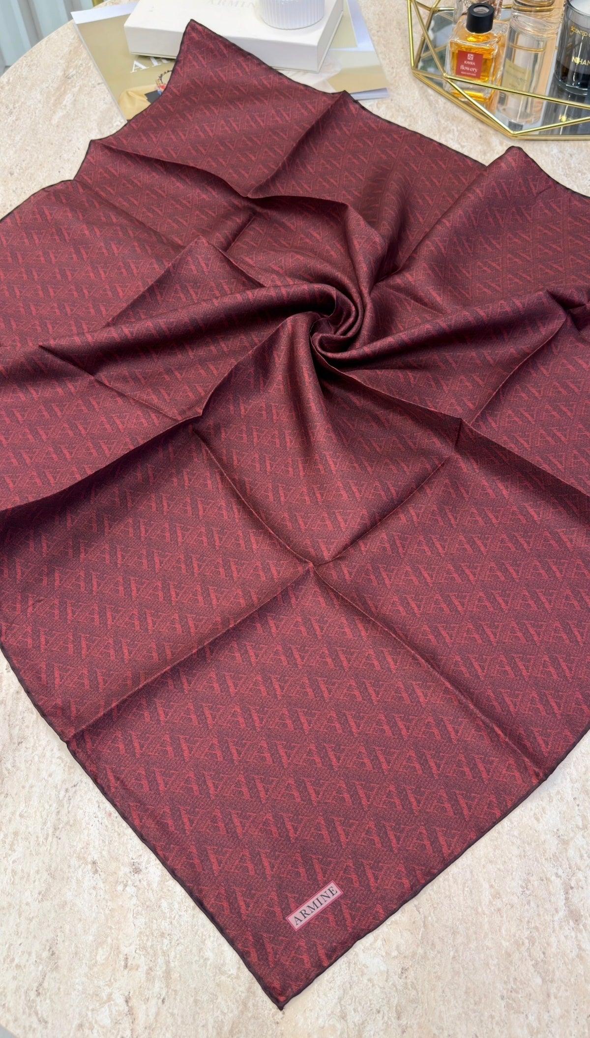 ARMİNE Saf İpek Twill Eşarp 9625D