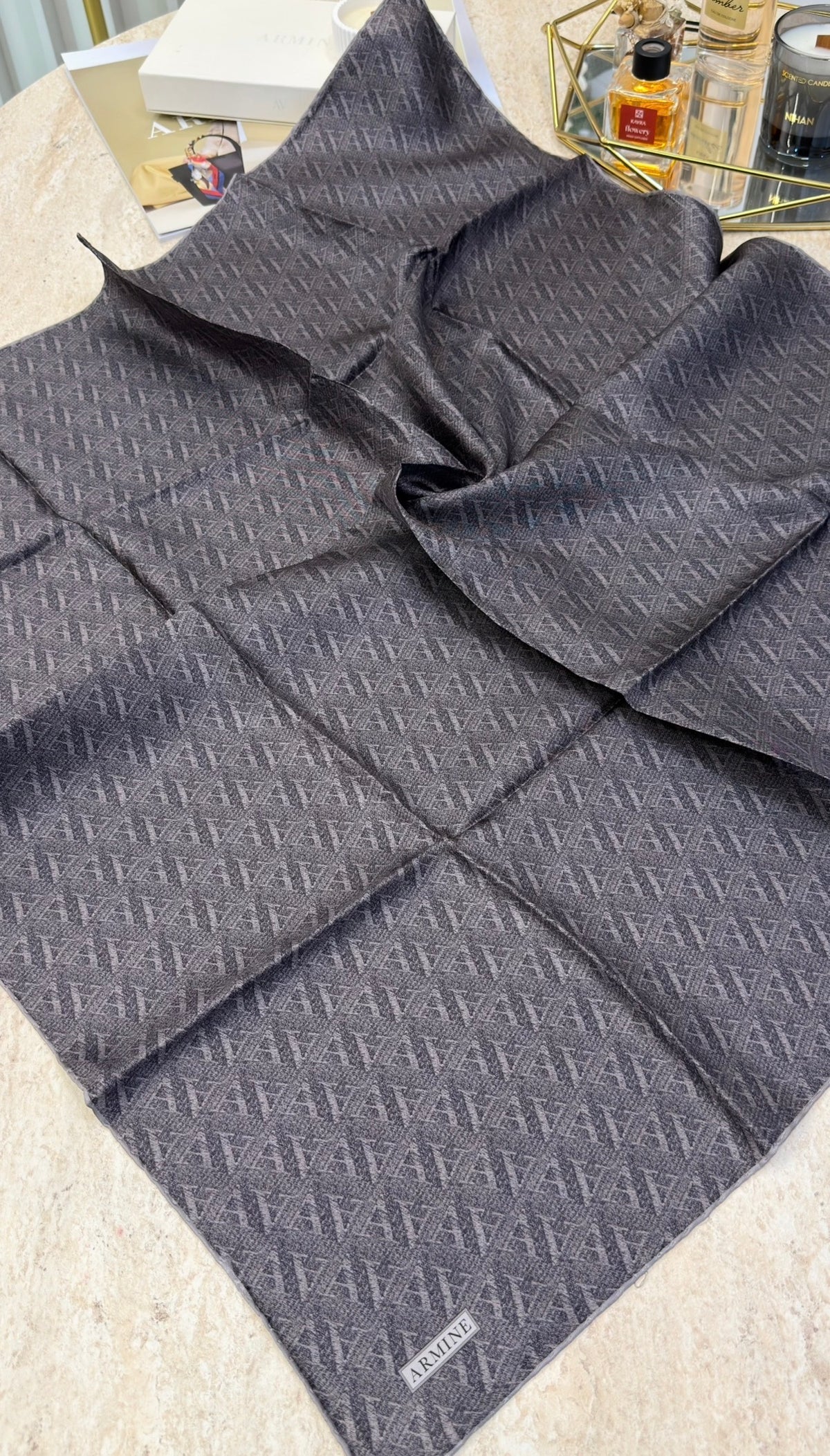 ARMİNE Saf İpek Twill Eşarp 9625D