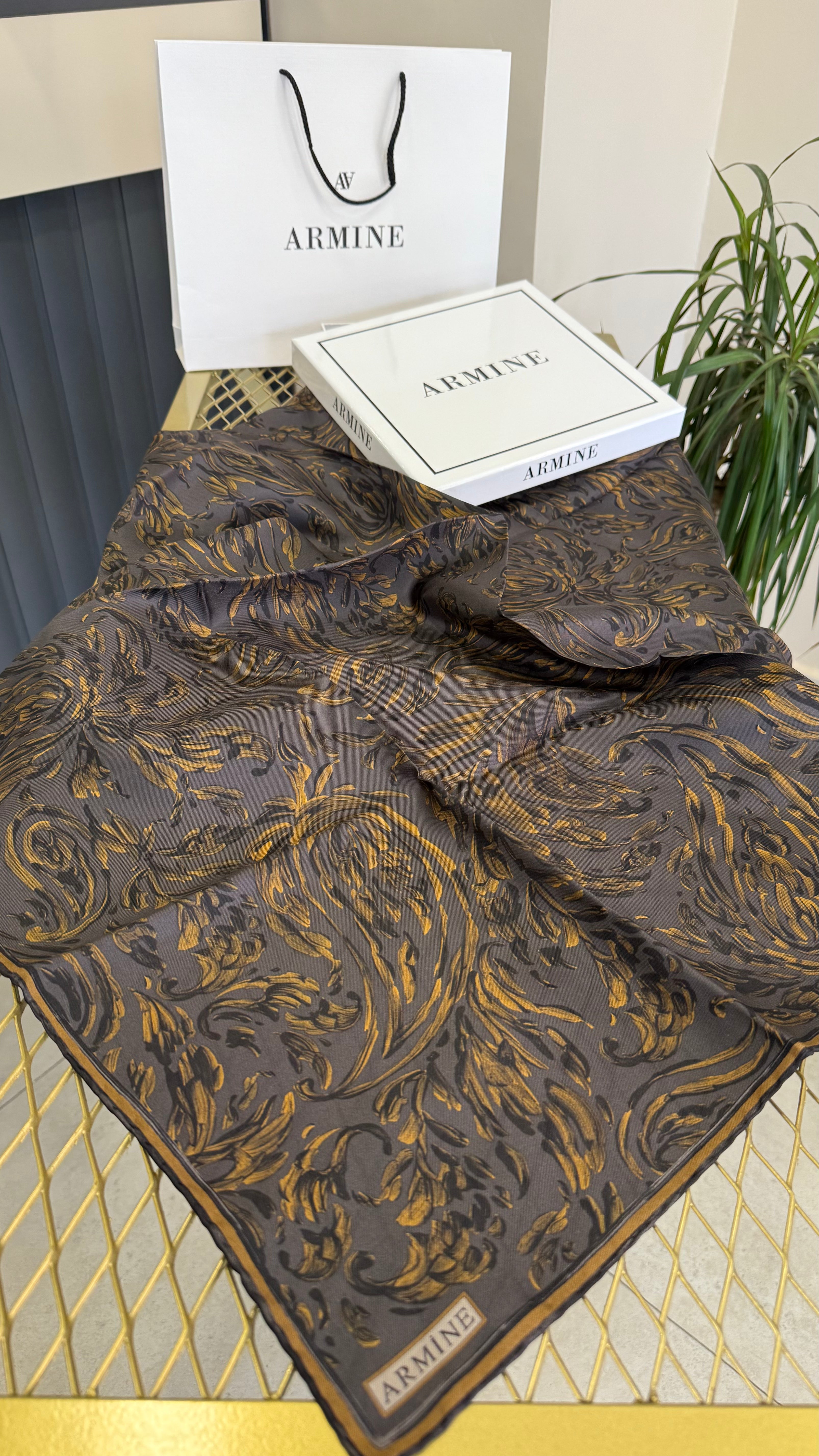 ARMİNE Saf İpek Twill Eşarp 9431D