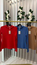 NİHAN Dik Yaka Basic Dar Bluz / 4260