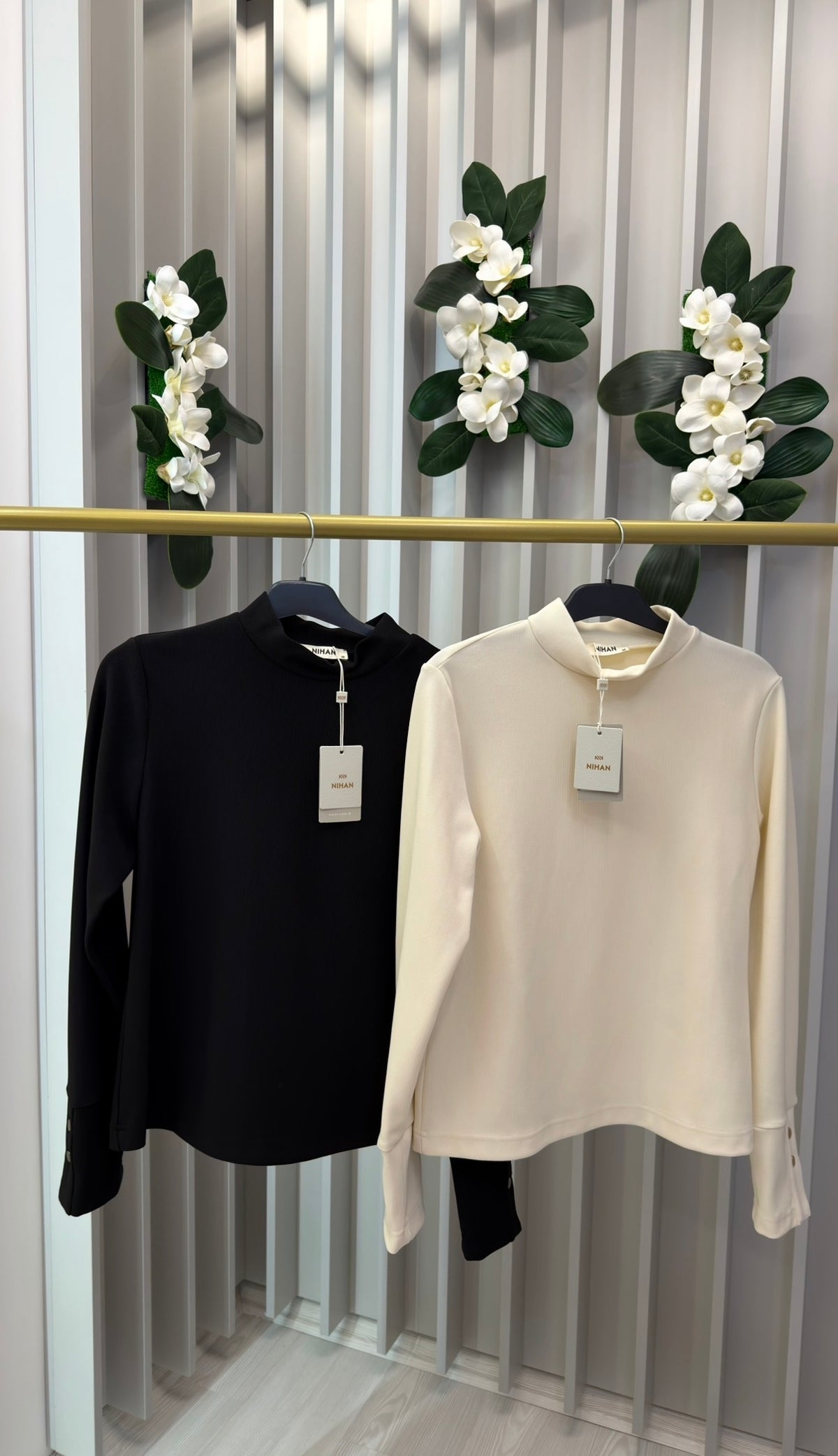 NİHAN Dik Yaka Basic Bluz / 4160