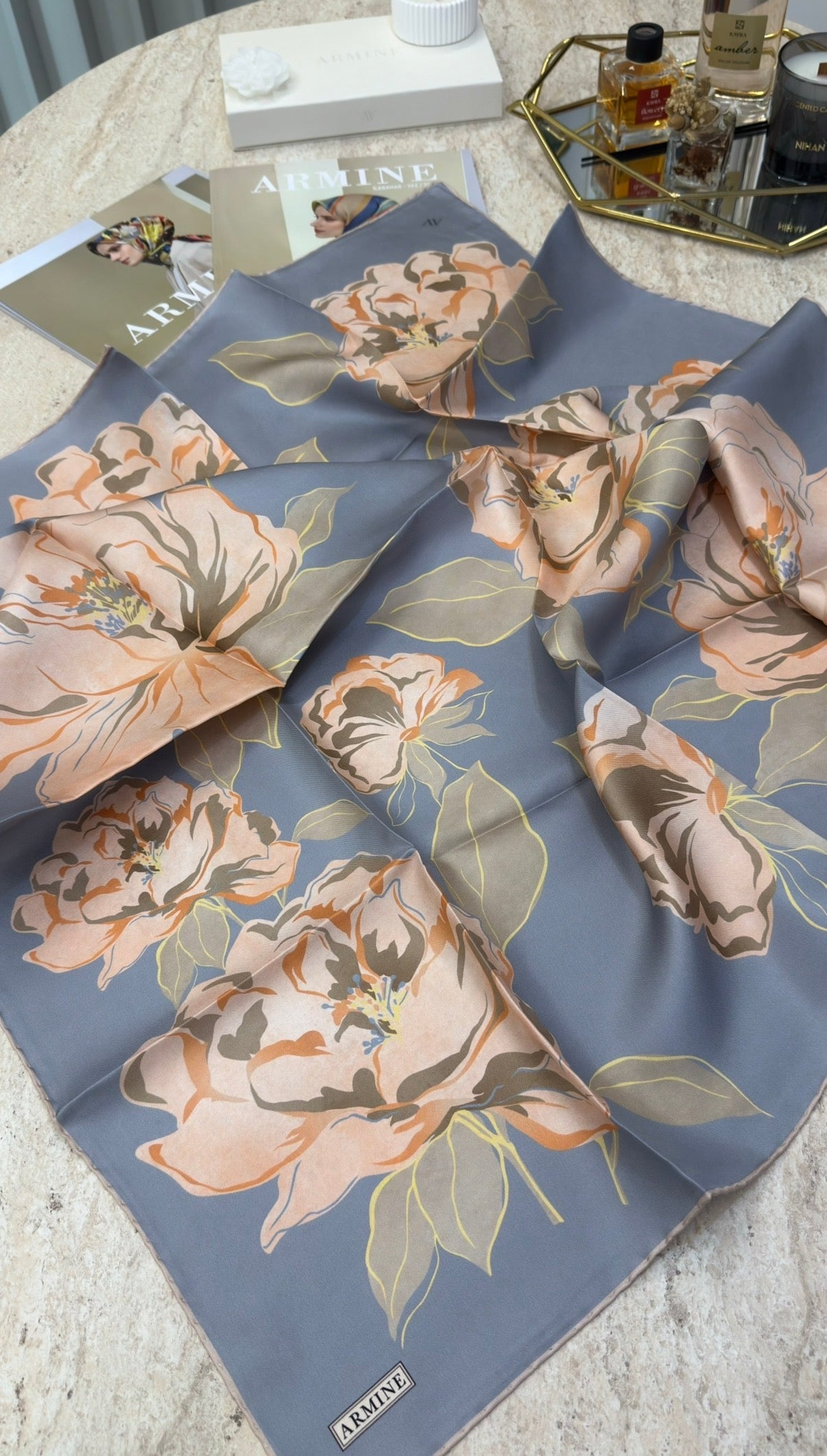 Armine Saf İpek Twill Eşarp 9509D