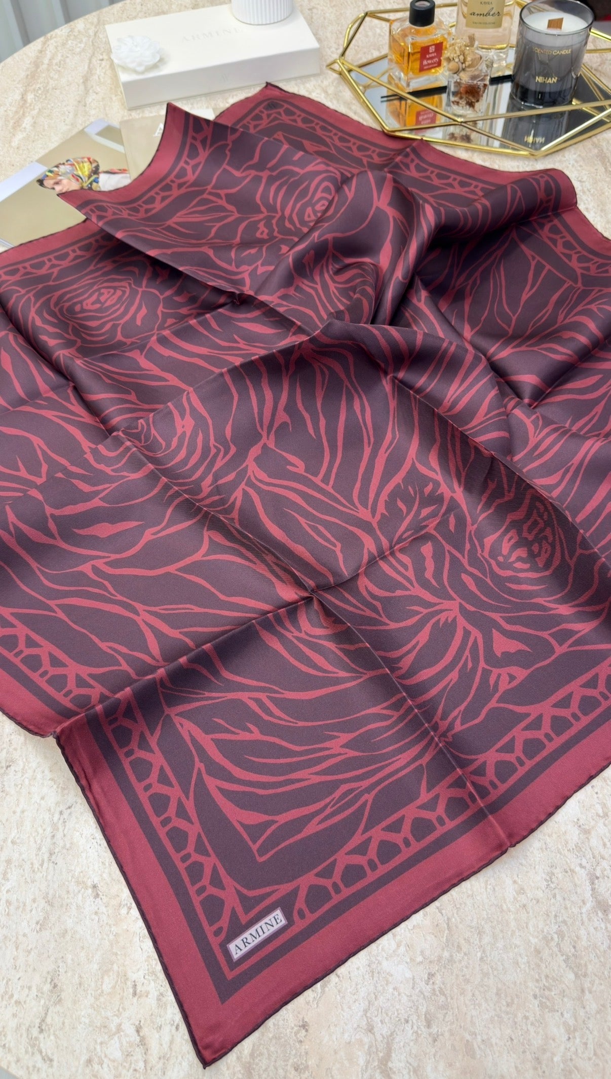 Armine Saf İpek Twill Eşarp 9511D