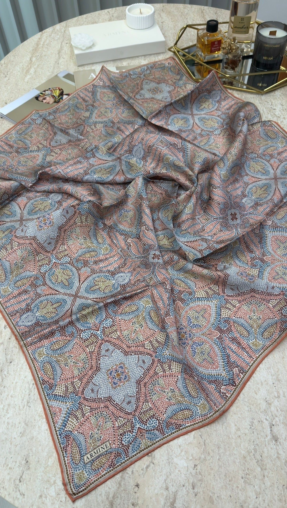 Armine Saf İpek Twill Eşarp 9540D