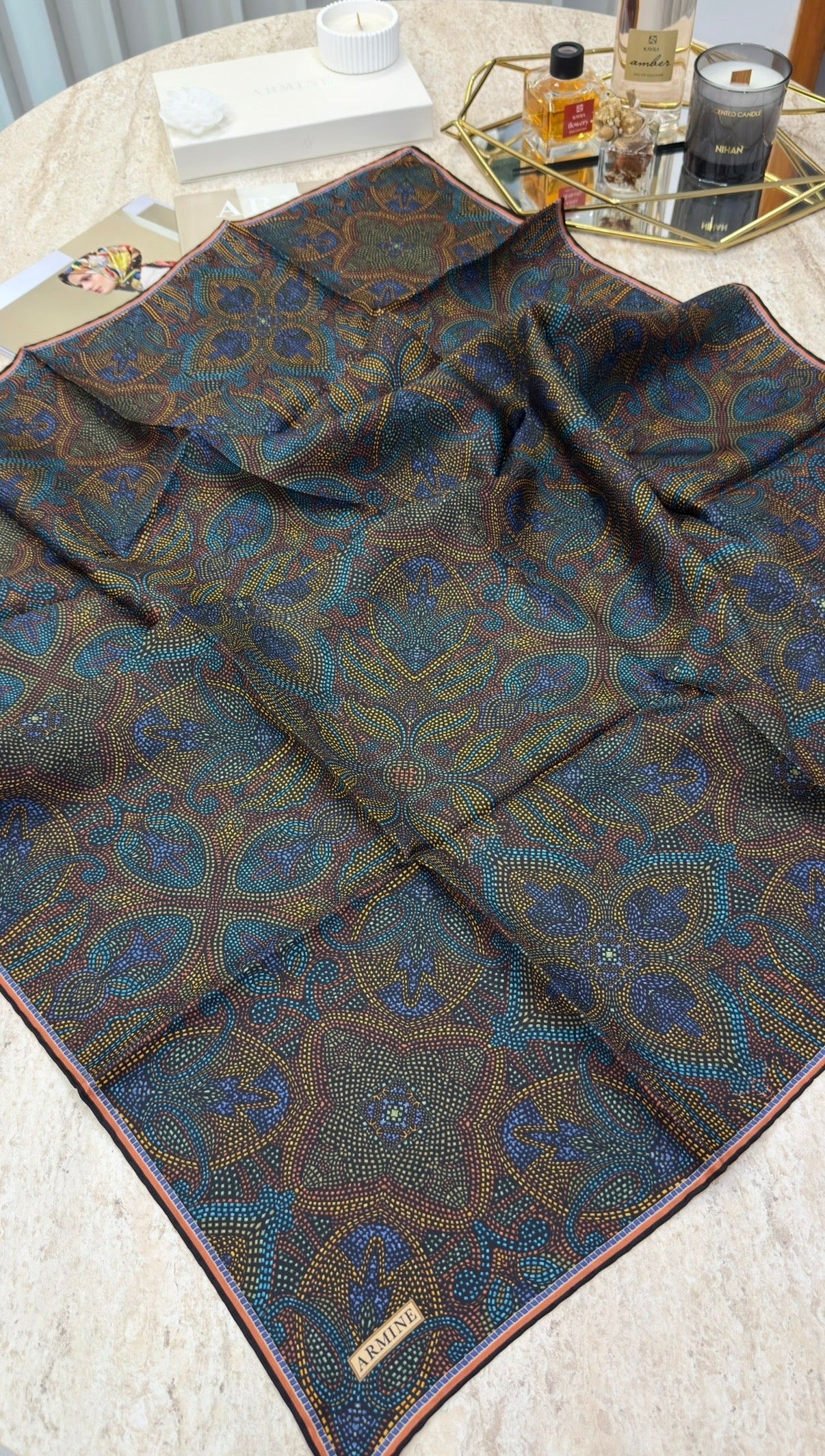 Armine Saf İpek Twill Eşarp 9540D