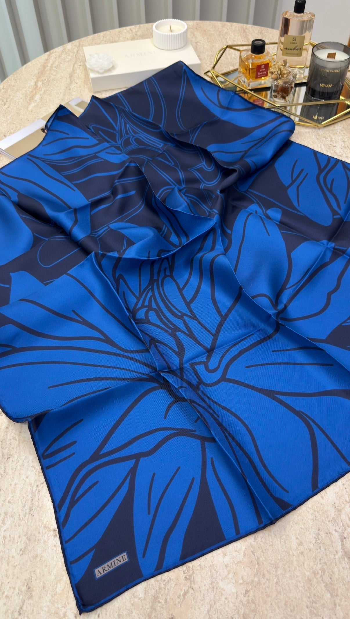 Armine Saf İpek Twill Eşarp 9553D