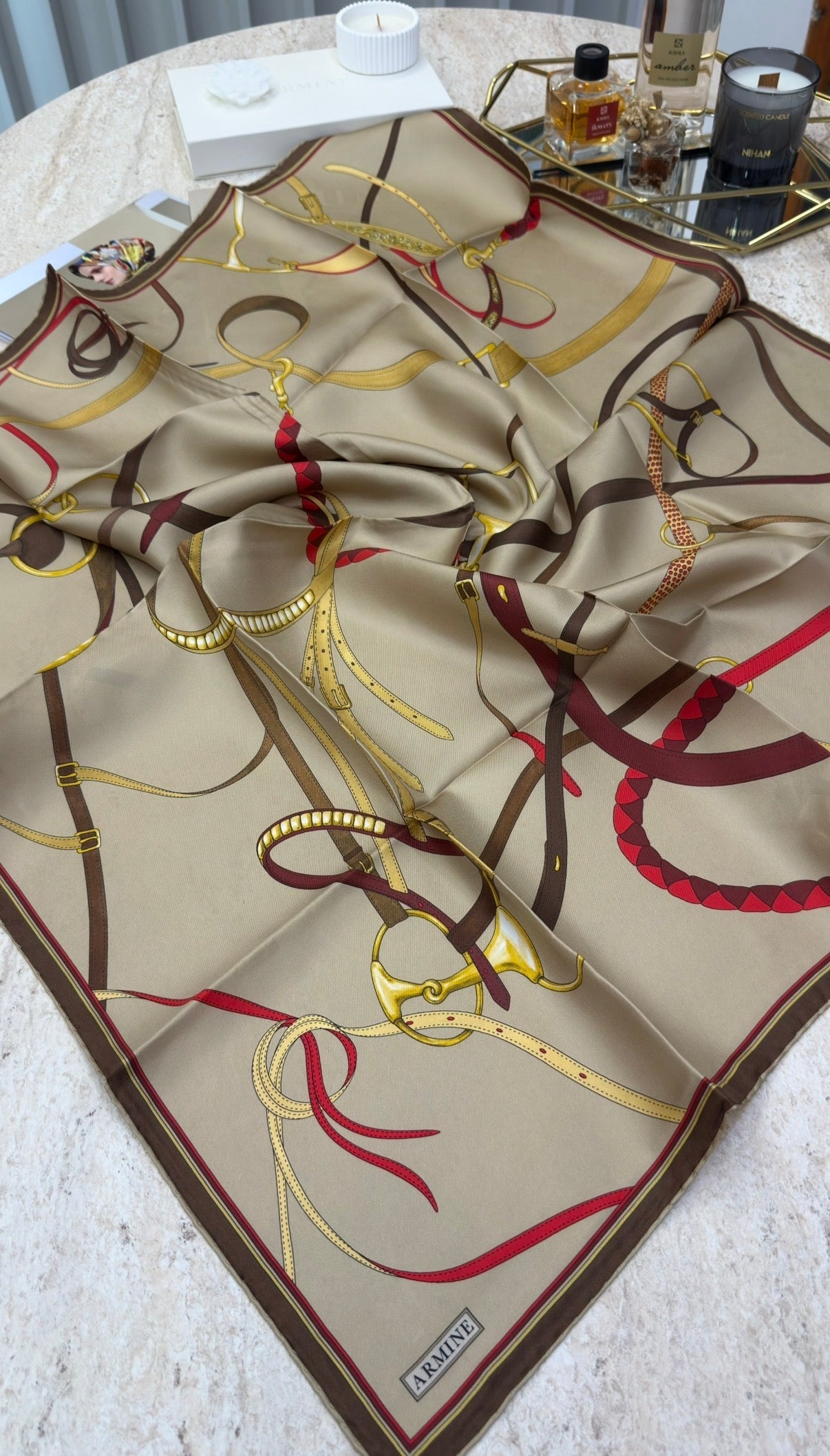 Armine Saf İpek Twill Eşarp 9517D