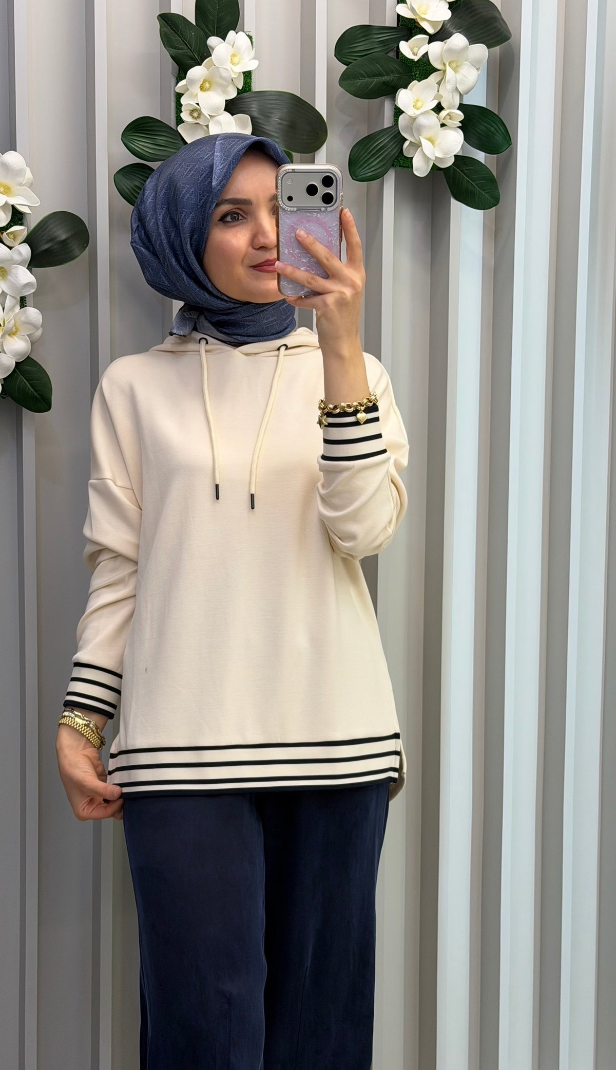 KAYRA Kontrast Detaylı Sweatshirt / 31002