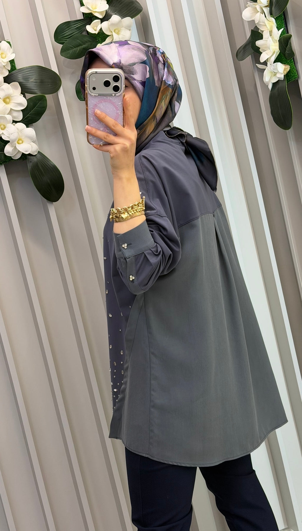 KAYRA Hotfix Baskılı Rayon Sweatshirt / 31010