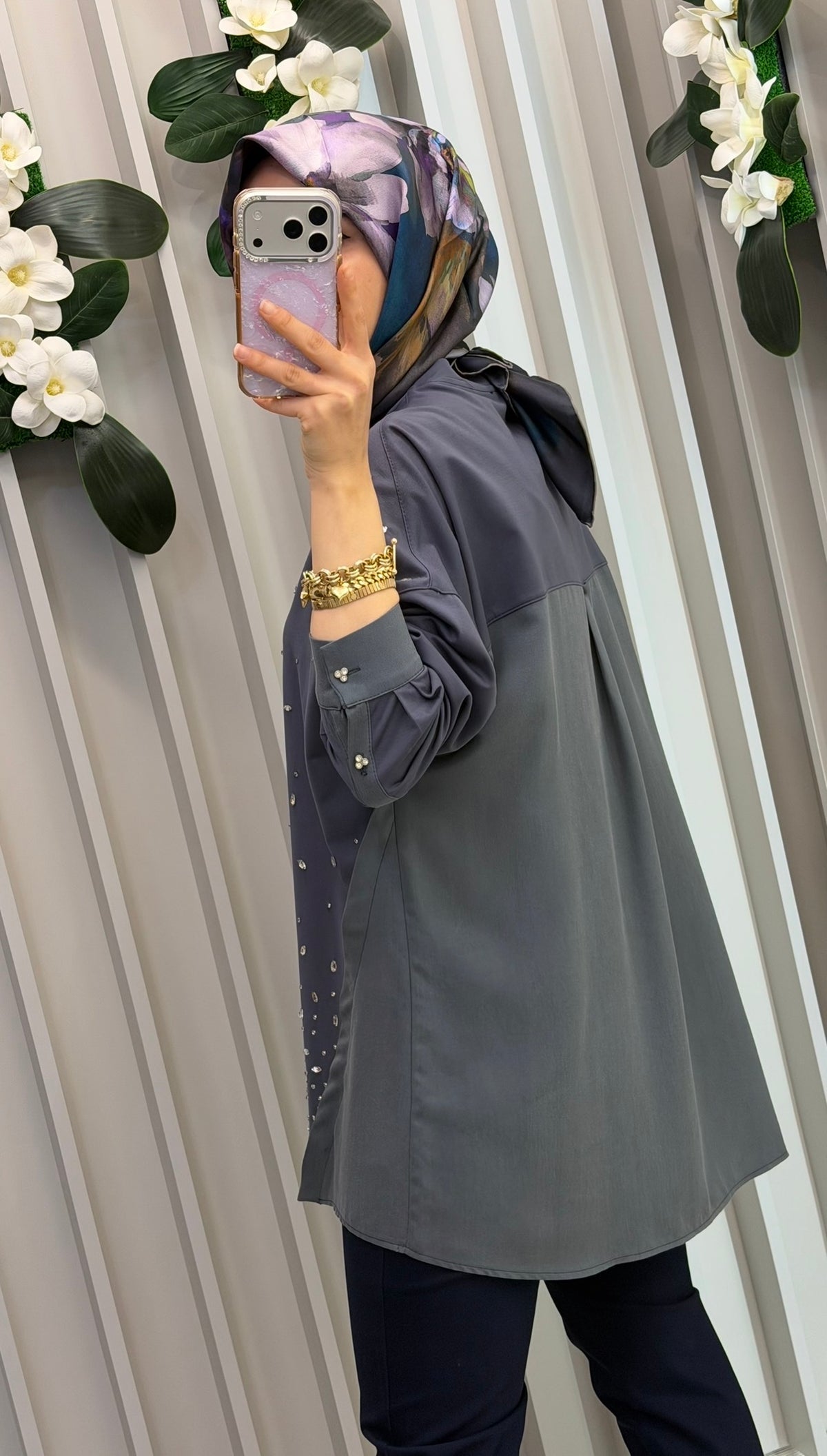 KAYRA Hotfix Baskılı Rayon Sweatshirt / 31010