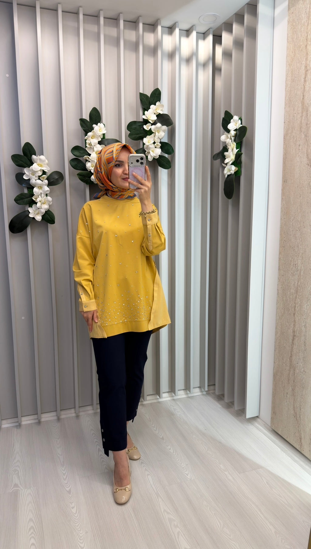 KAYRA Hotfix Baskılı Rayon Sweatshirt / 31010