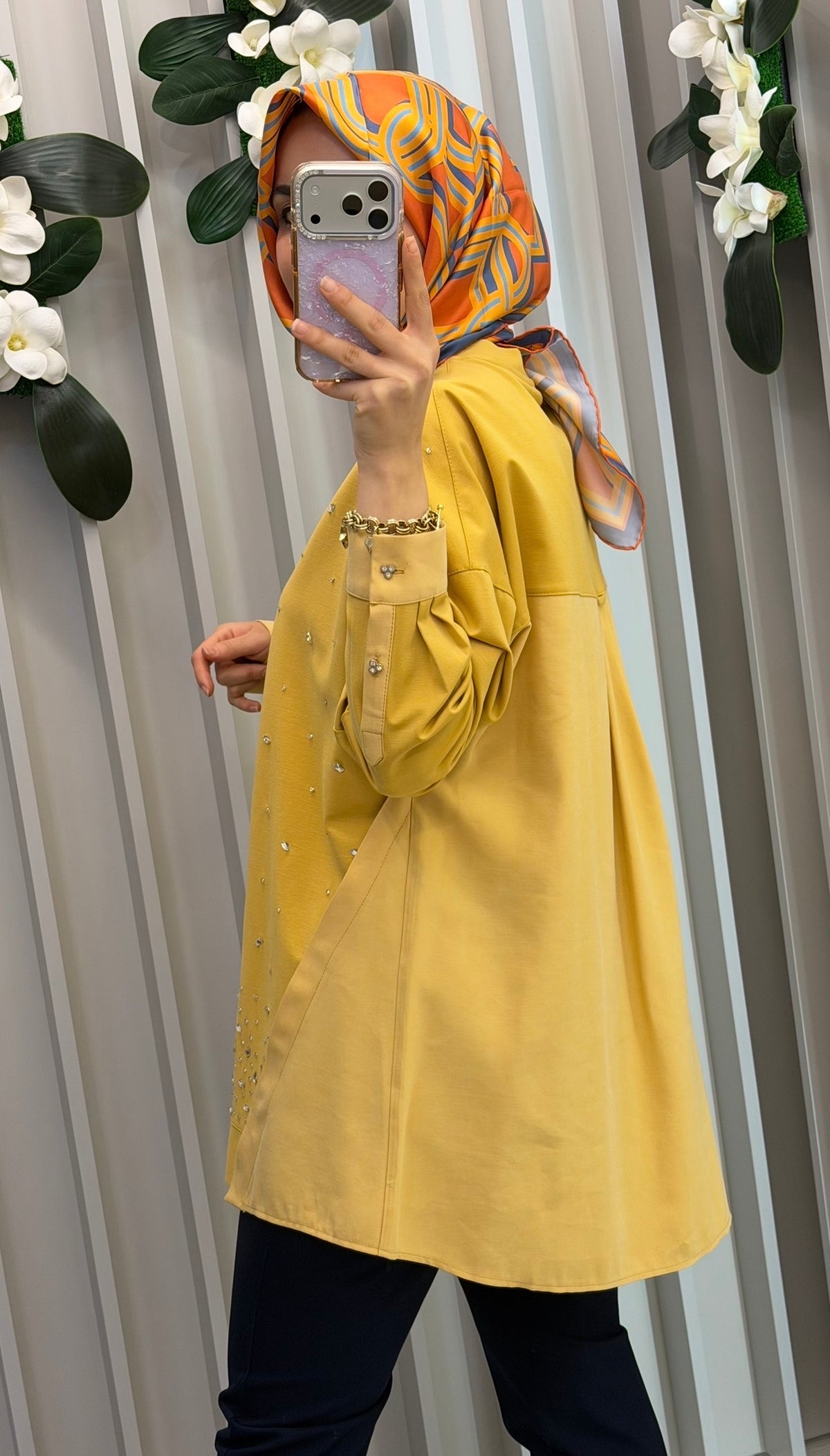 KAYRA Hotfix Baskılı Rayon Sweatshirt / 31010