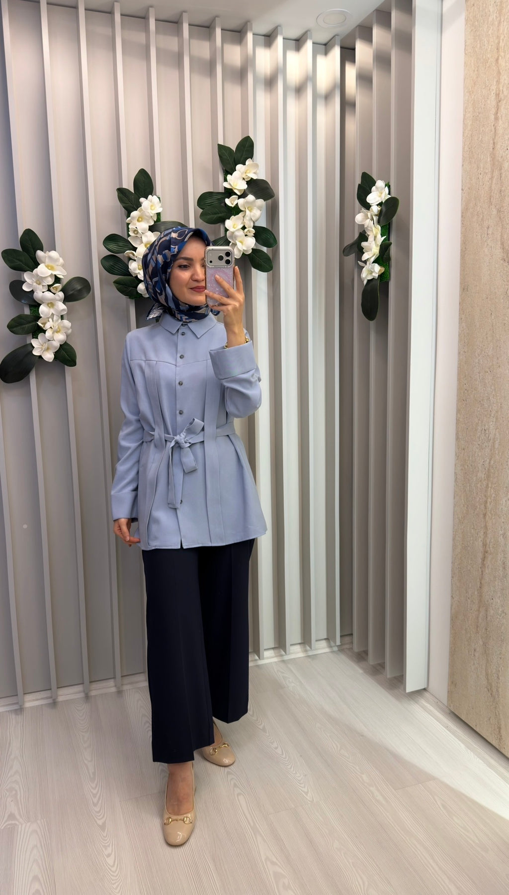 NİHAN Pili Kuşak Detaylı Tunik / 5167