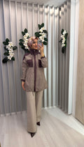 KAYRA Dik Yaka Çizgi Desen Pamuklu Tunik / 81010