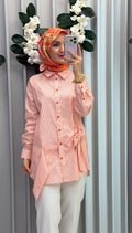 KAYRA Fiyonk Detaylı Pamuklu Tunik / 81026
