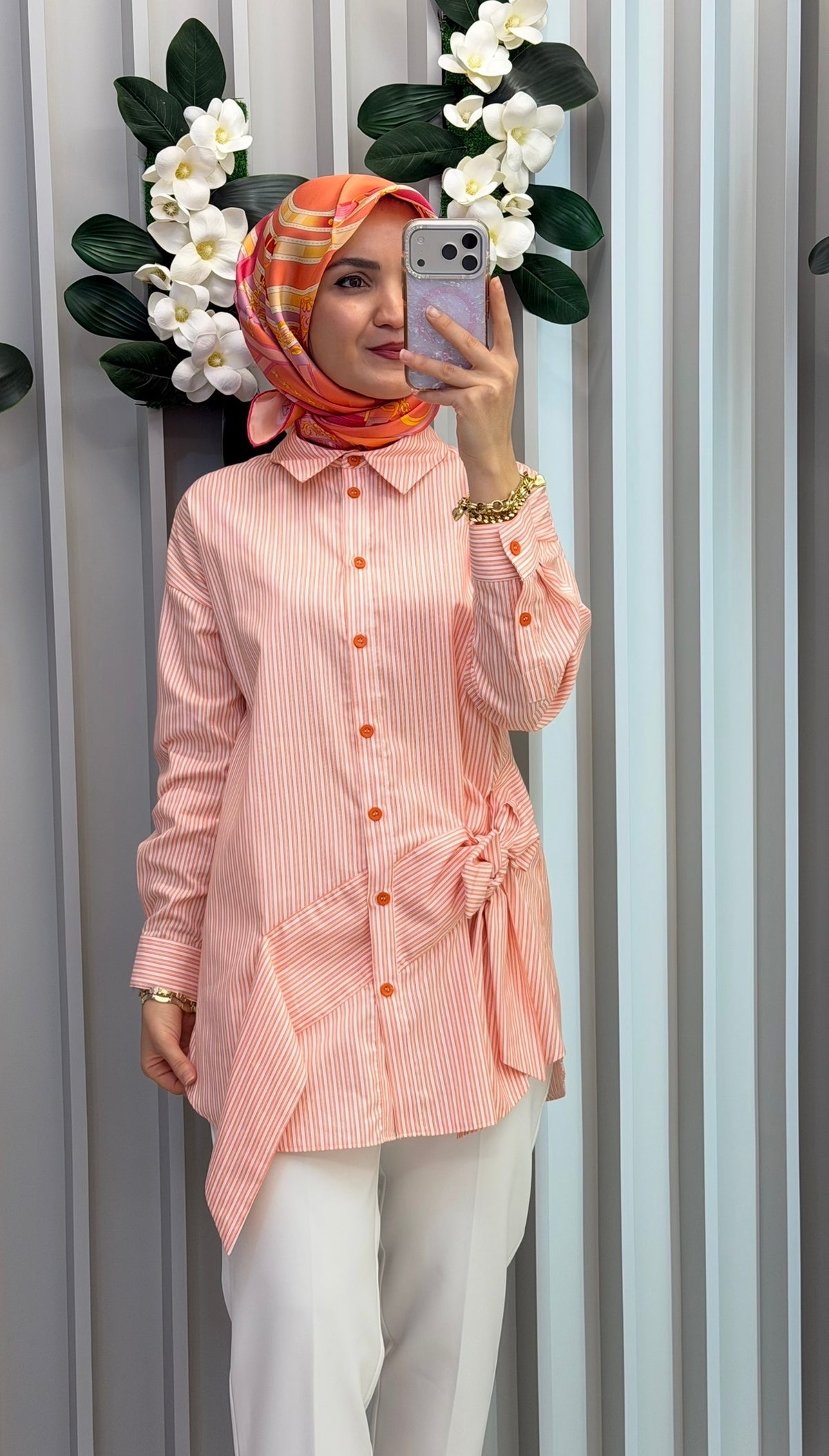 KAYRA Fiyonk Detaylı Pamuklu Tunik / 81026