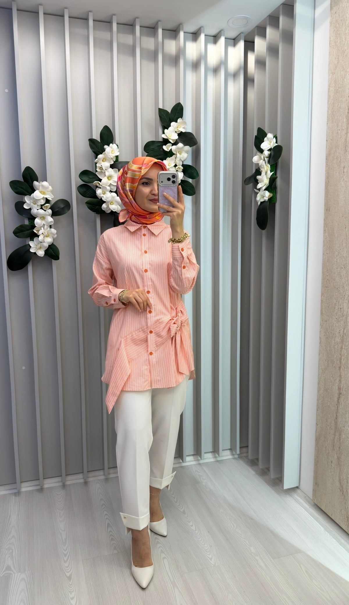 KAYRA Fiyonk Detaylı Pamuklu Tunik / 81026