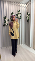 KAYRA Kumaş Garnili Pamuklu Tunik / 71003