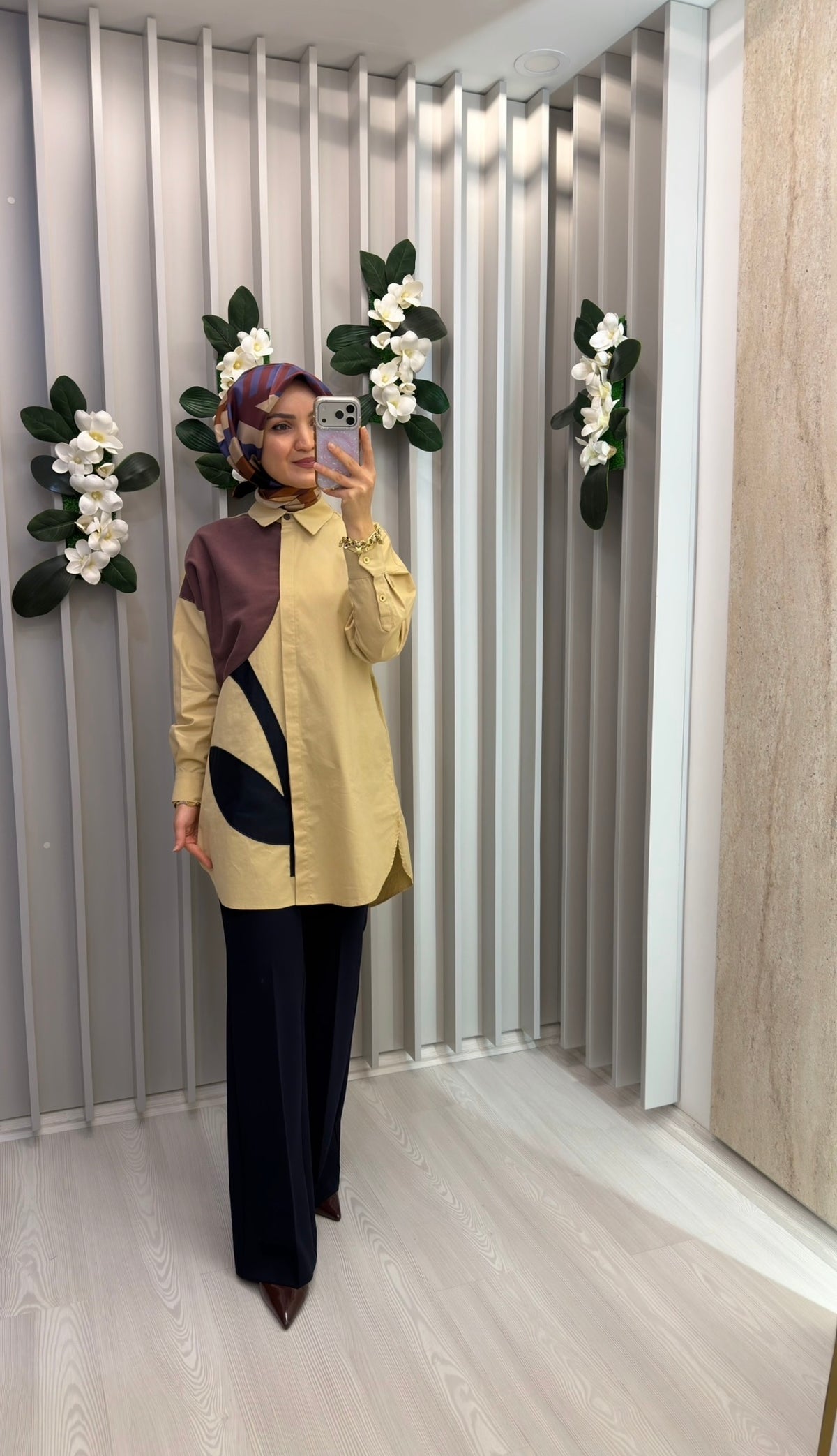 KAYRA Kumaş Garnili Pamuklu Tunik / 71003