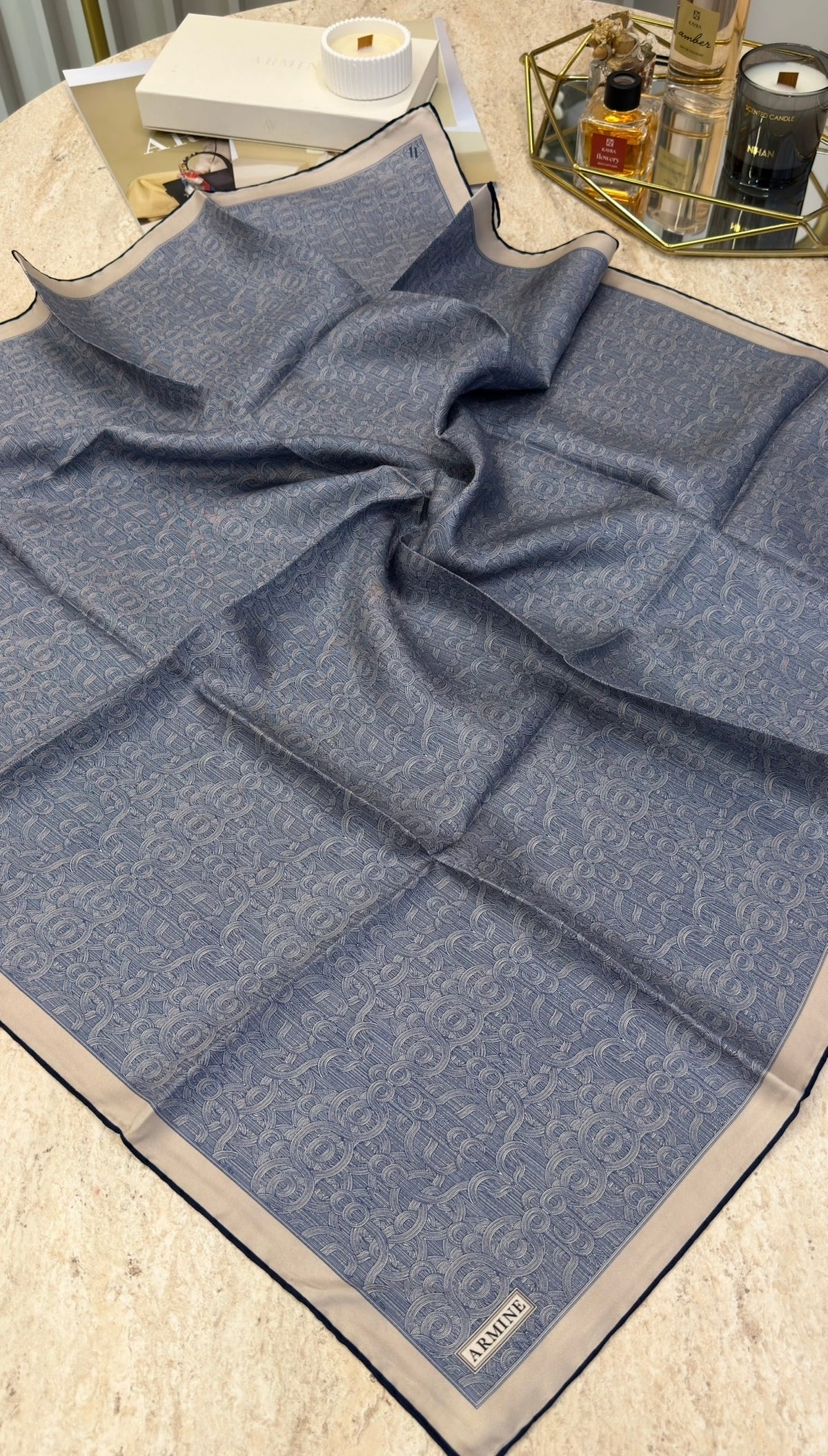 ARMİNE Saf İpek Twill Eşarp 9601D