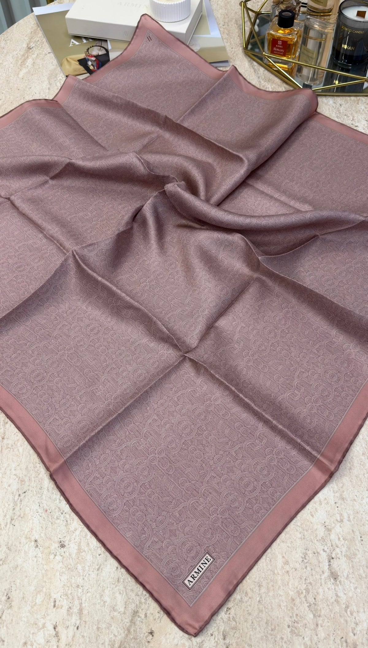 ARMİNE Saf İpek Twill Eşarp 9601D