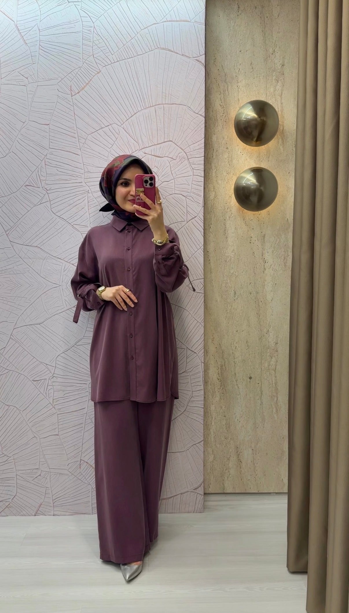 NİHAN Yanları Asimetrik Detaylı Lyocell Pantolon Tunik Takım / 4138