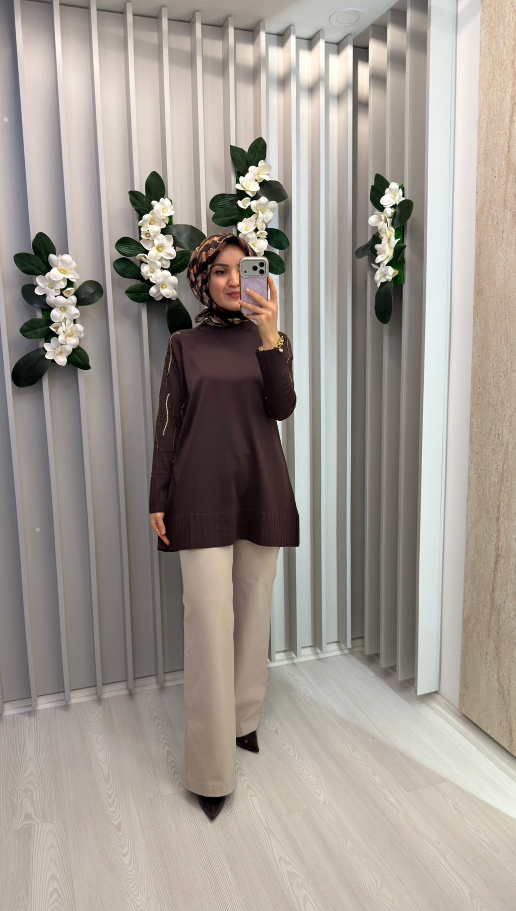 ARMİNE TREND Taşlı Triko Tunik / 26KTD414