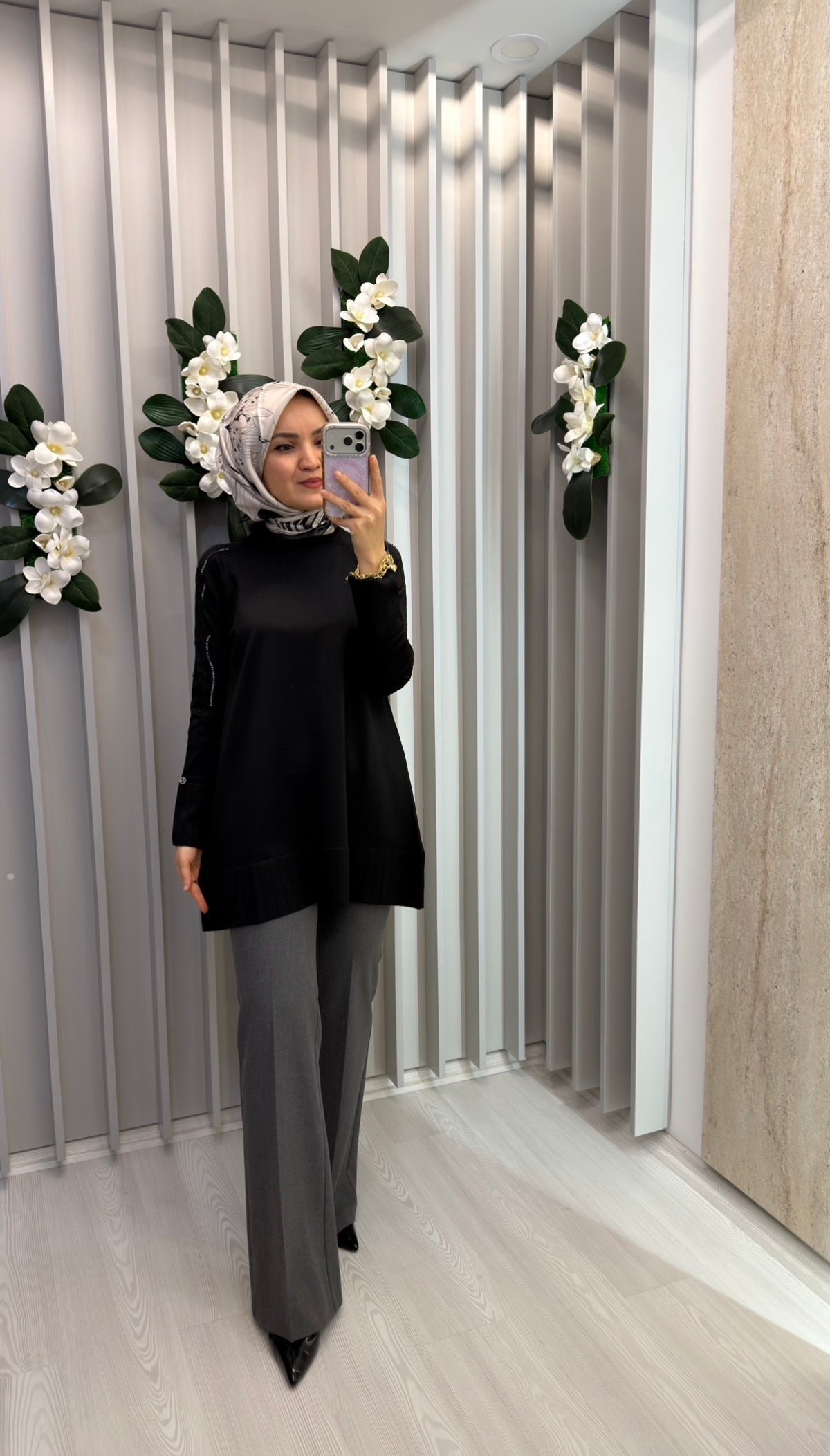 ARMİNE TREND Taşlı Triko Tunik / 26KTD414