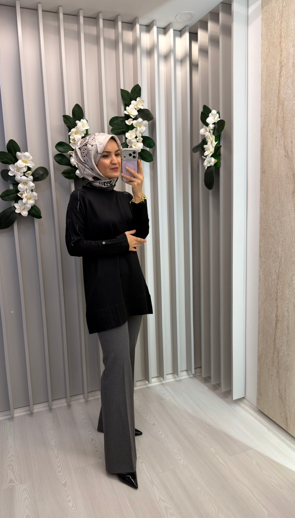ARMİNE TREND Taşlı Triko Tunik / 26KTD414