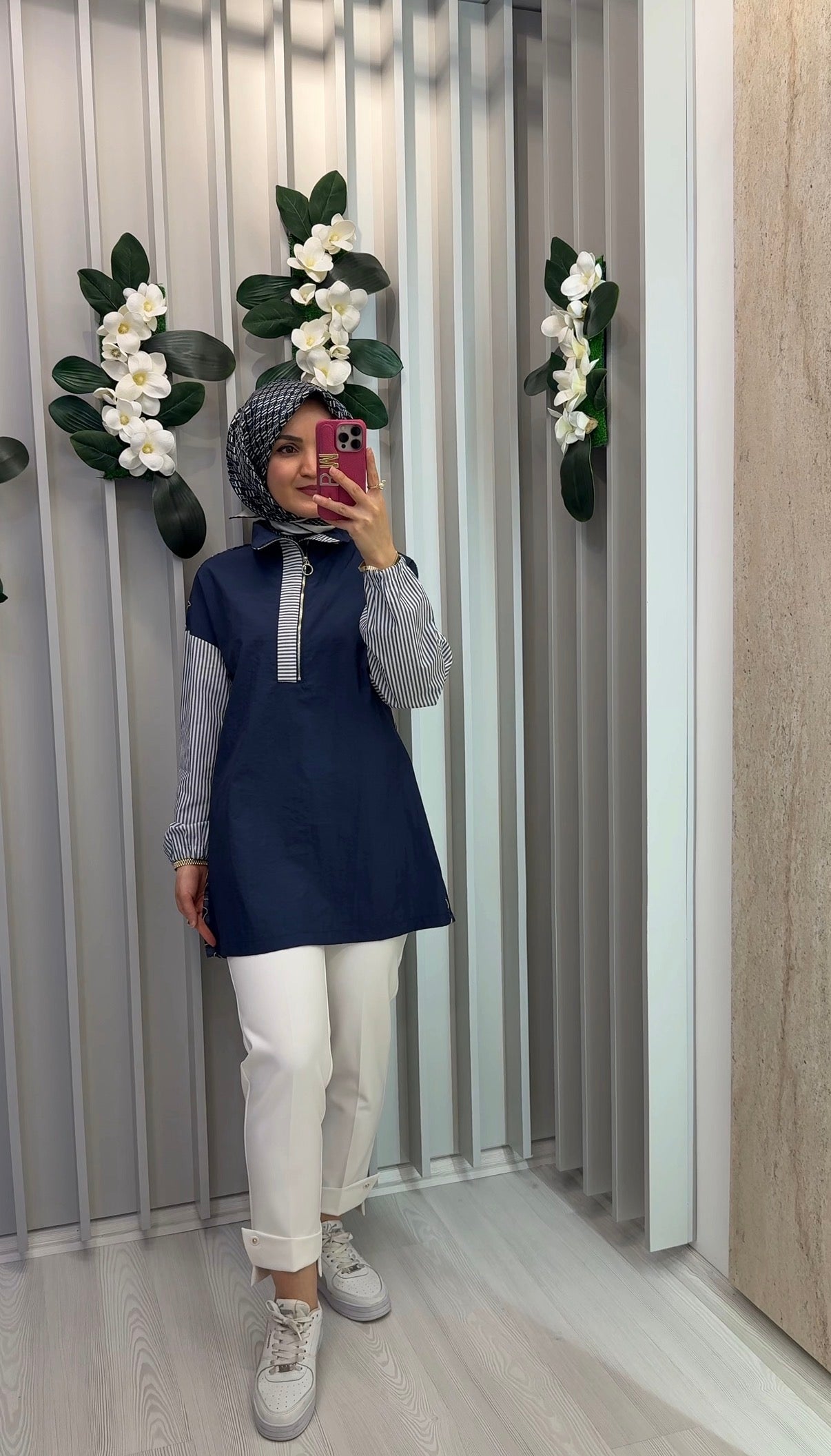 NİHAN Devrik Yakalı Fermuarlı Tunik / 5245