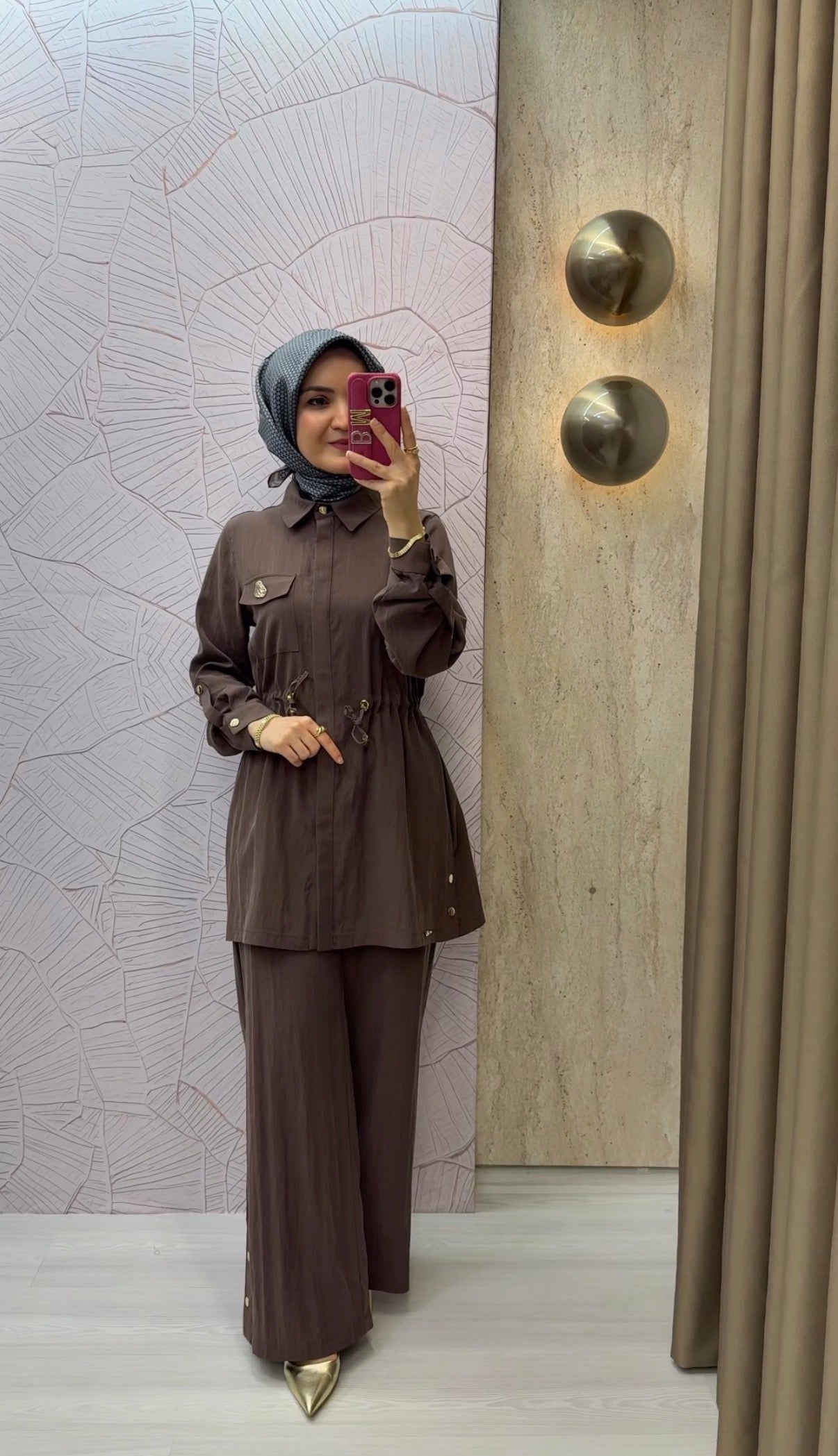 OTTO DESİGEN Beli Büzgülü Pantolonlu Takım / 7432