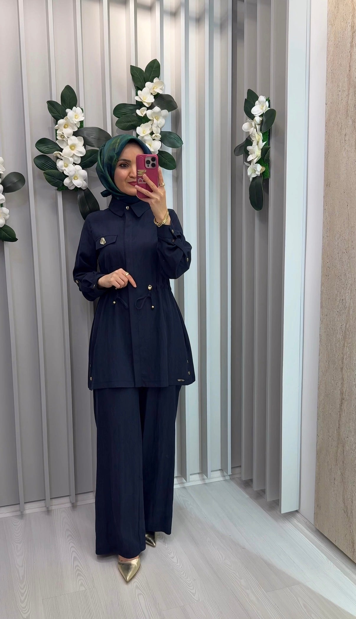 OTTO DESİGEN Beli Büzgülü Pantolonlu Takım / 7432