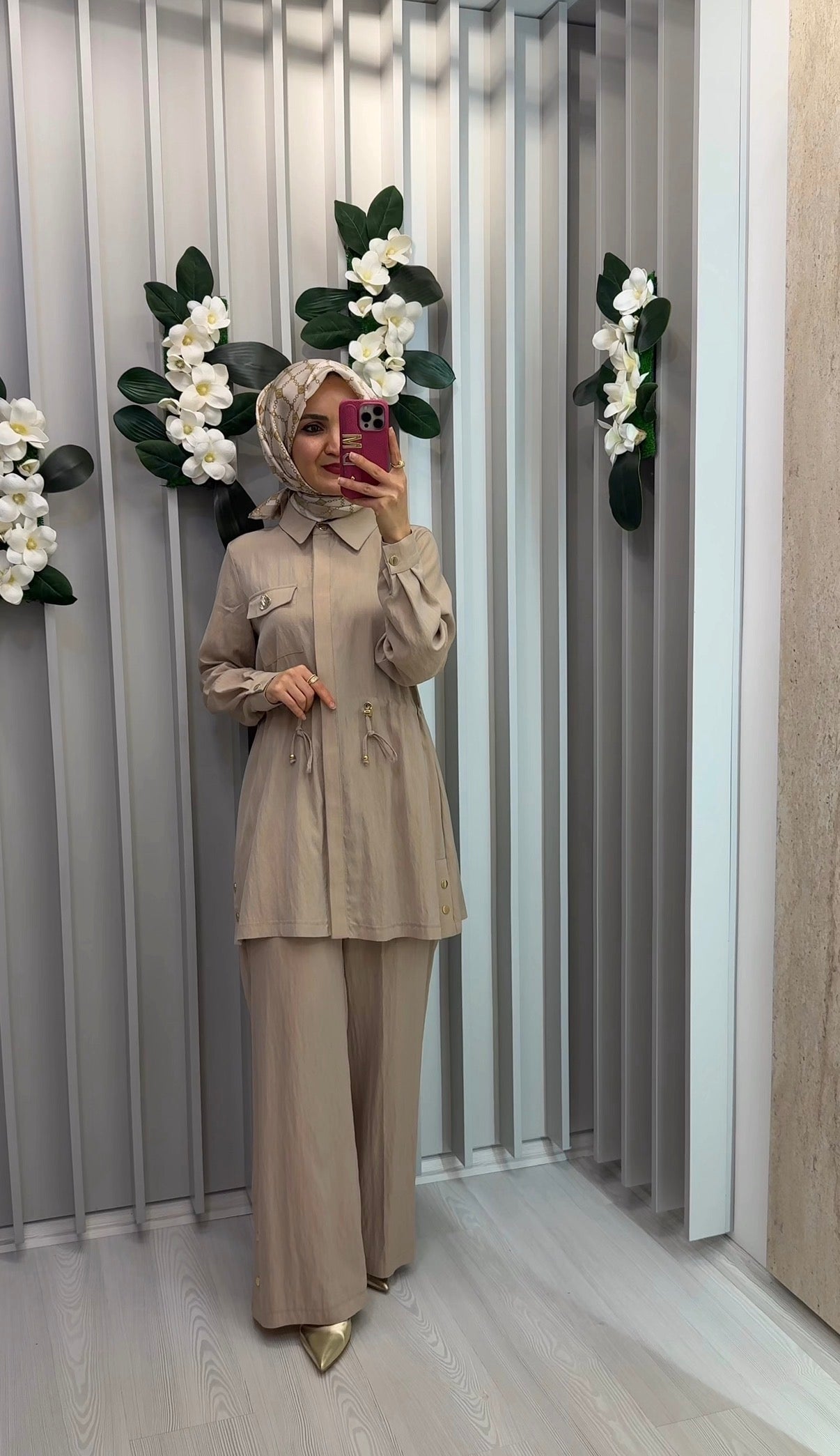 OTTO DESİGEN Beli Büzgülü Pantolonlu Takım / 7432