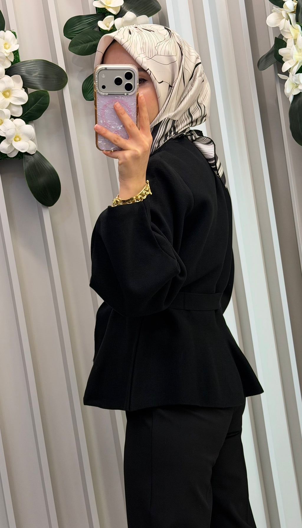 TERZİ DÜKKANI Vera Çelik Örme Peplum Hırka
