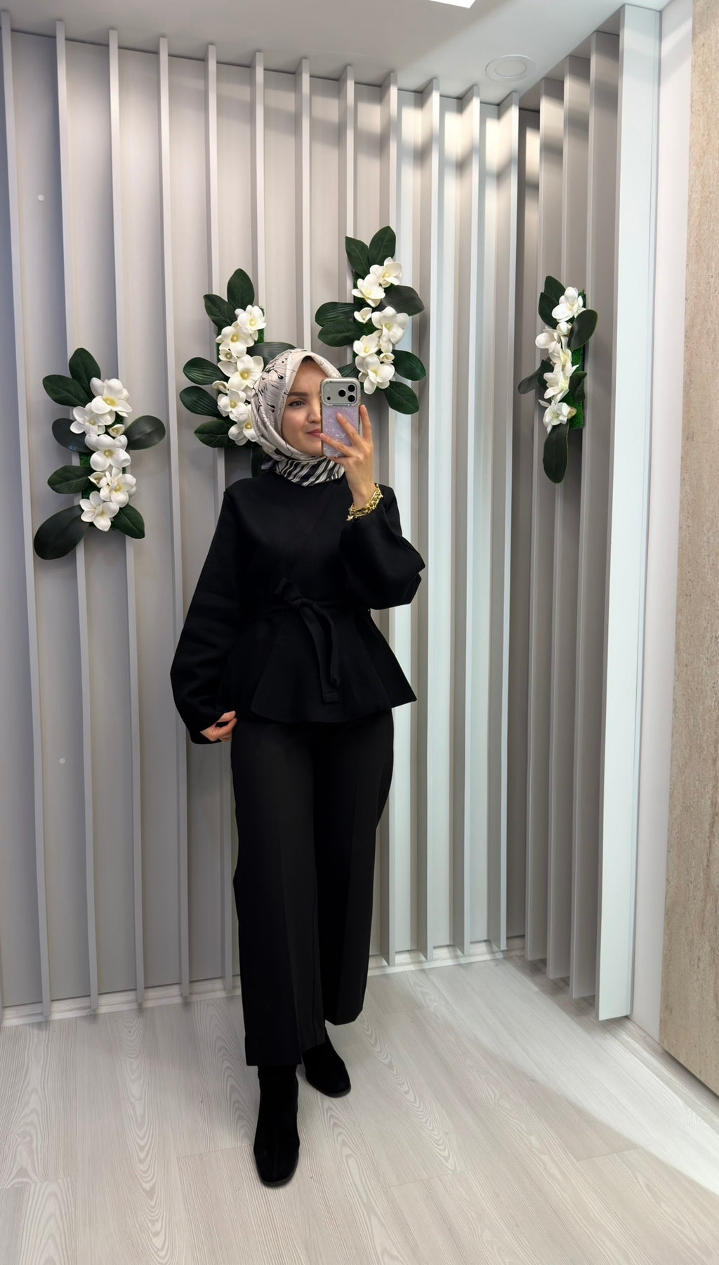 TERZİ DÜKKANI Vera Çelik Örme Peplum Hırka