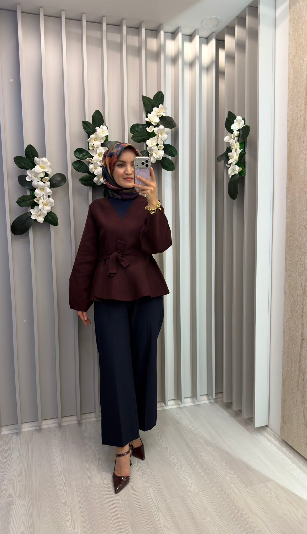 TERZİ DÜKKANI Vera Çelik Örme Peplum Hırka
