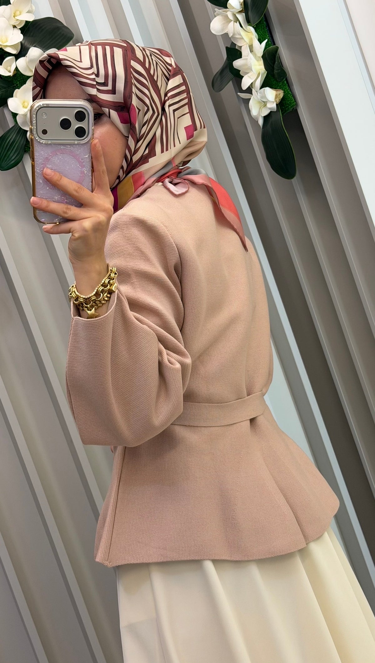 TERZİ DÜKKANI Vera Çelik Örme Peplum Hırka